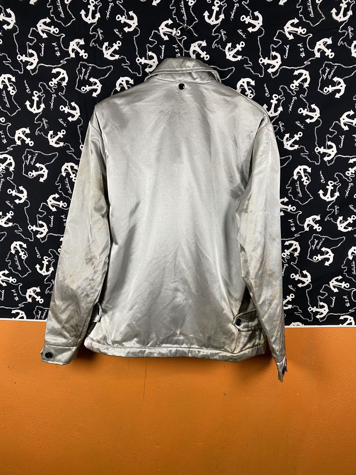 I. Spiewak And Sons Vintage Spiewak Silver Satin Zip Classic Workwear Outerwear Size US M / EU 48-50 / 2 - 11 Thumbnail