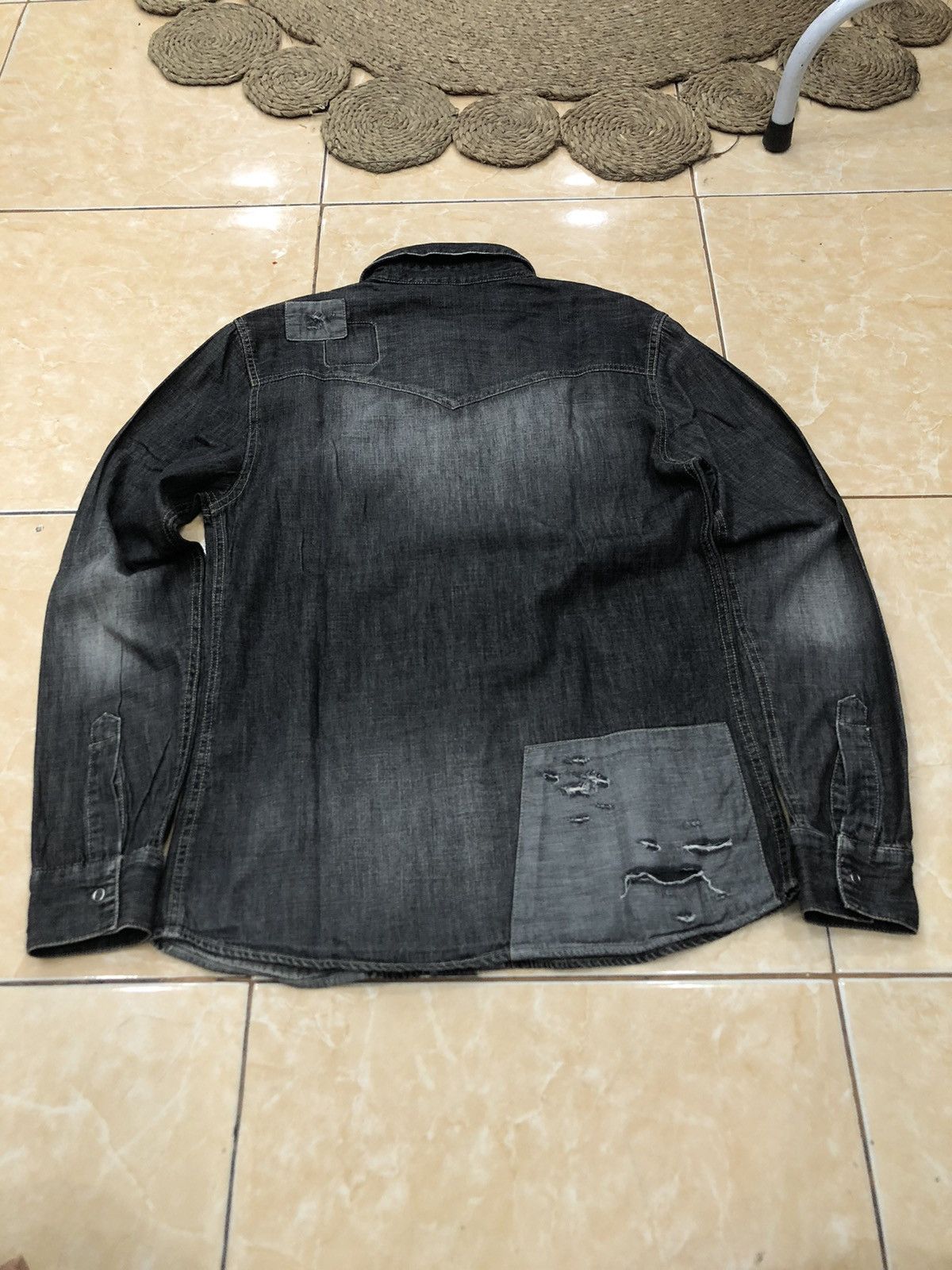 If Six Was Nine Glamb Japan Snap Button Distressed Denim shirt Size US S / EU 44-46 / 1 - 8 Thumbnail