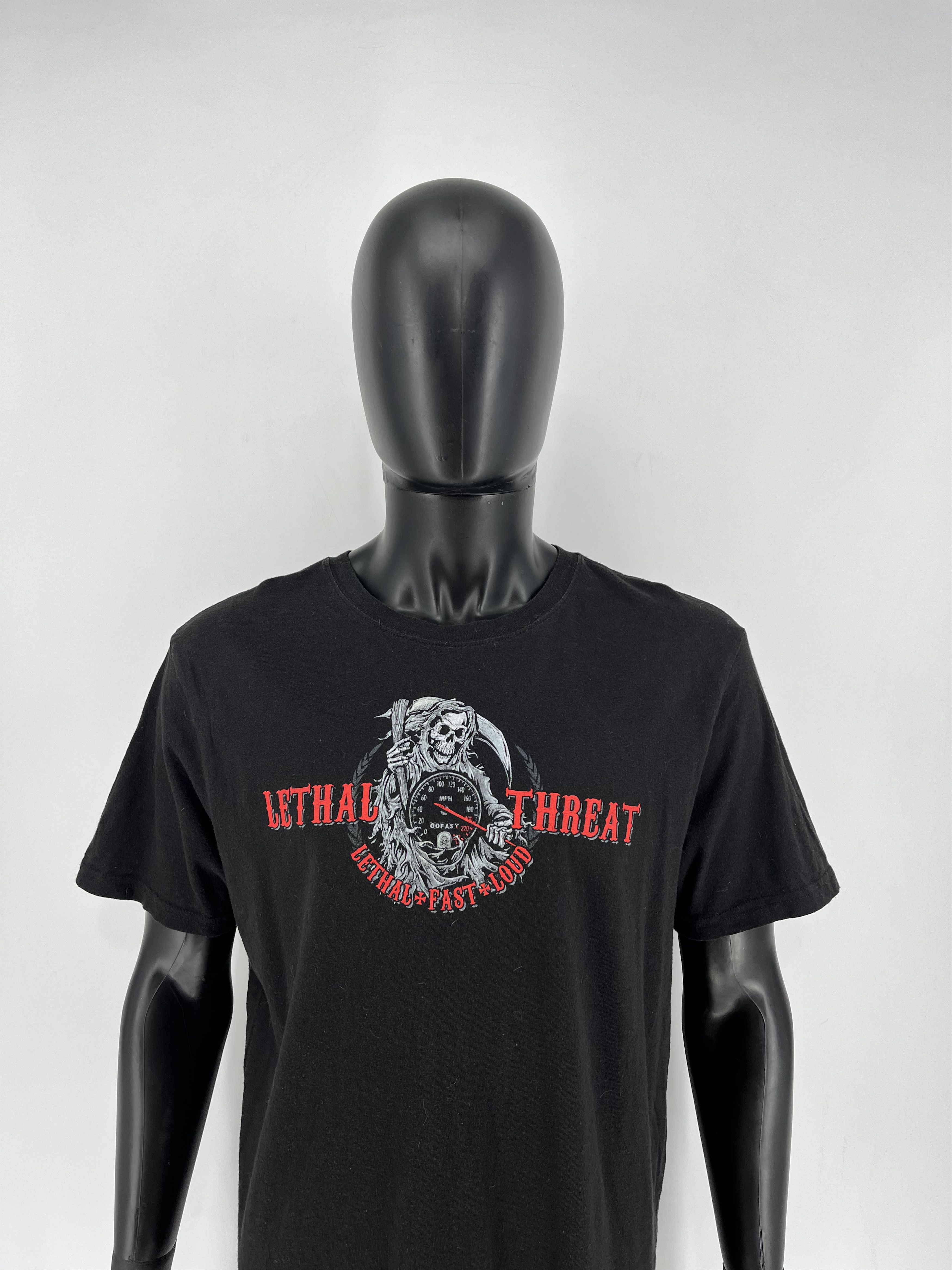 Harley Davidson Lethal Threat MOTORGEAR Skull Motorcycle Biker Speed Doesn’t Size US XL / EU 56 / 4 - 3 Thumbnail