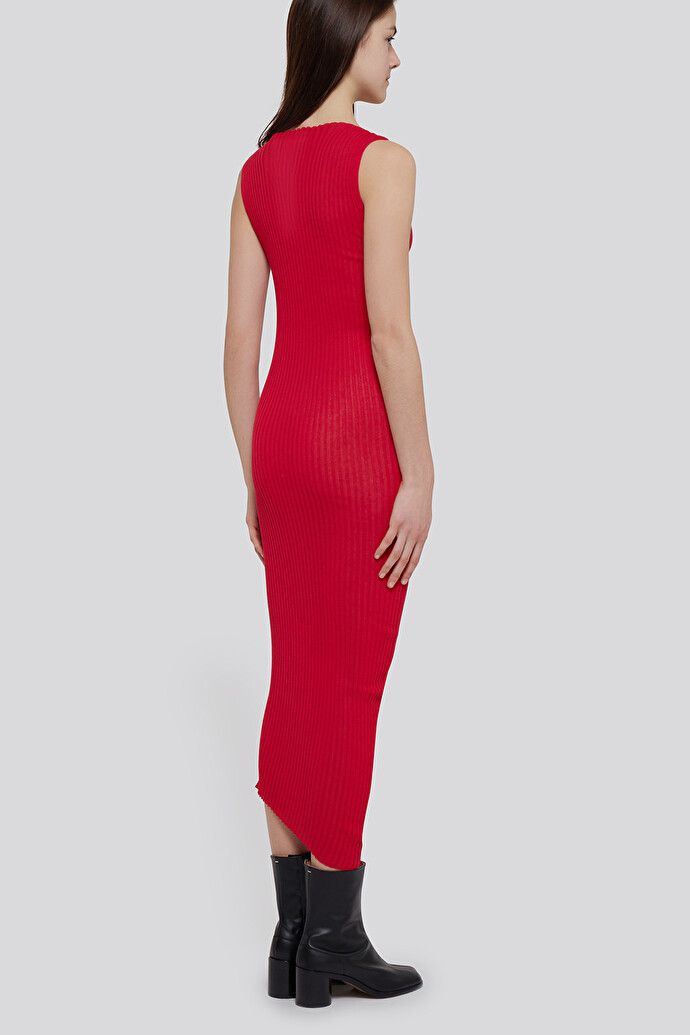 Maison Margiela o1y0625 Midi Dress in Red Size M / US 6-8 / IT 42-44 - 3 Thumbnail