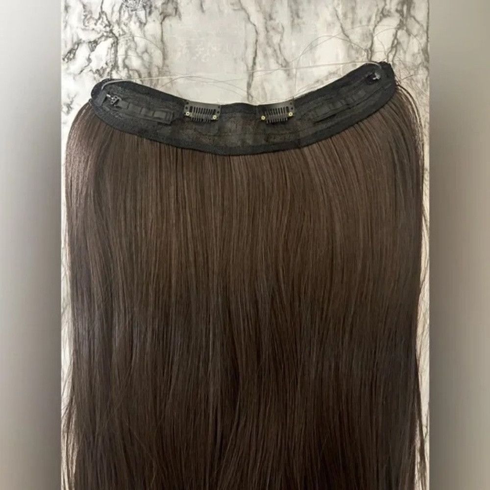 Other 22 In Invisible Wire Halo Dark Brown Wig Straight Hair Exte Size ONE SIZE - 2 Thumbnail