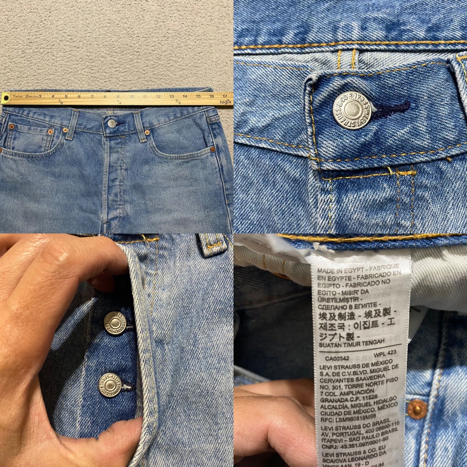 Levi's Levi's Blue Denim Bermuda Shorts 32 Mens Medium Wash 9 Inseam Pockets 5-Pocket Design Regular Rise Front Flat Front Shoes? Size US 32 / EU 48 - 8 Thumbnail