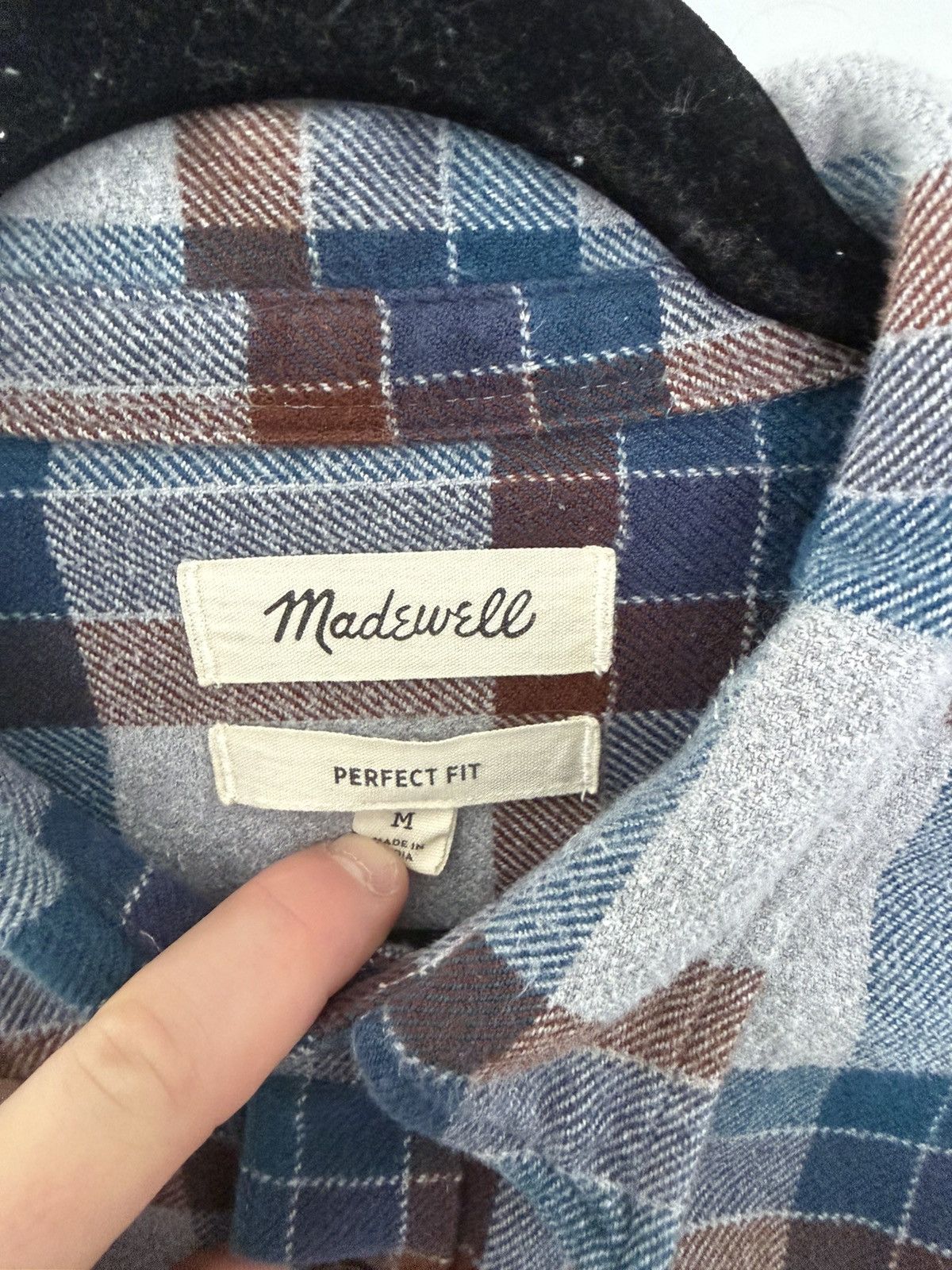 Madewell Madewell Plaid Flannel Shirt Grey Blue Rust Workwear Size US M / EU 48-50 / 2 - 2 Thumbnail