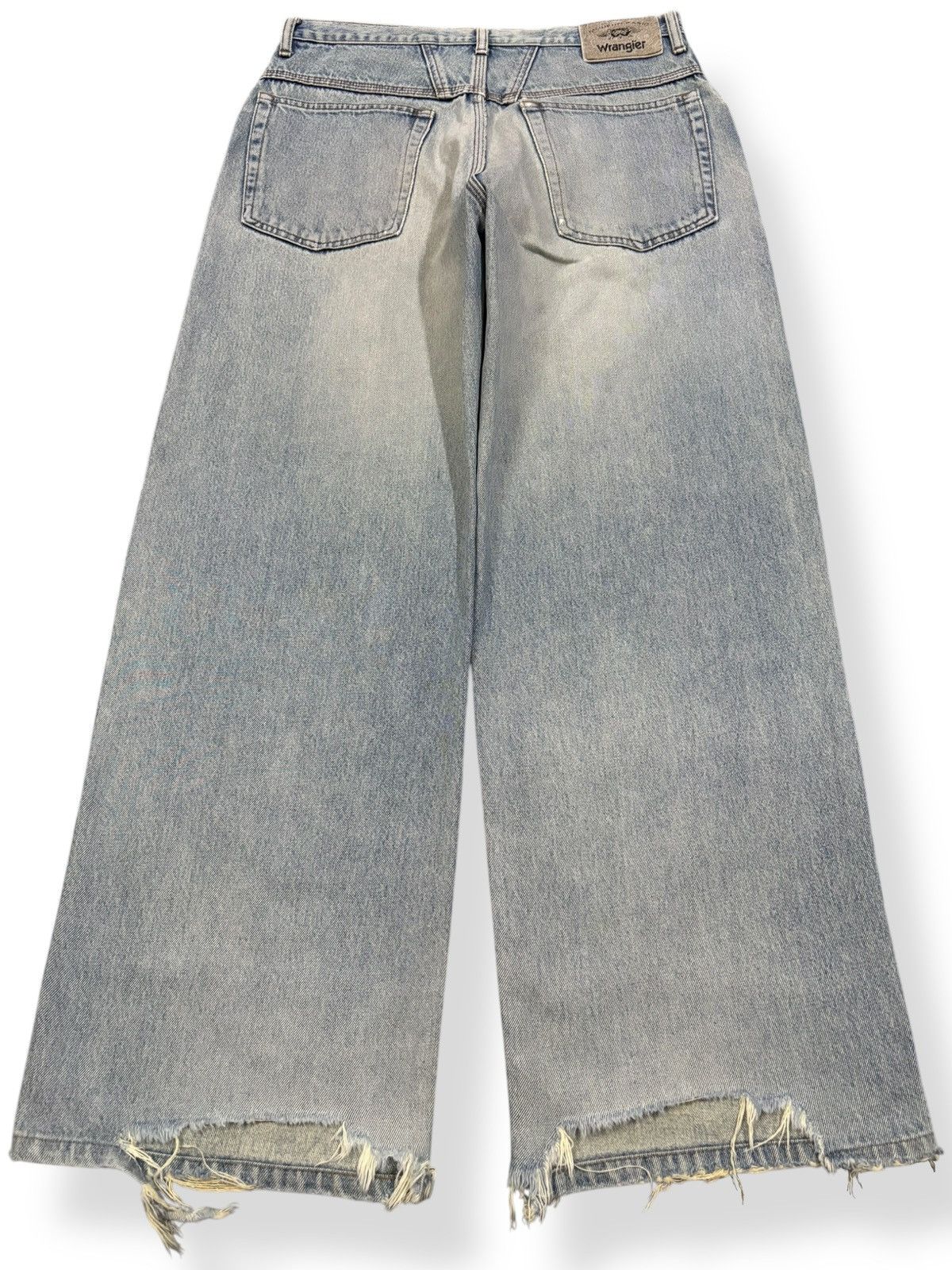 Wrangler Vintage Wrangler Light Blue Wash Baggy Distressed Jeans Size US 32 / EU 48 - 2 Thumbnail