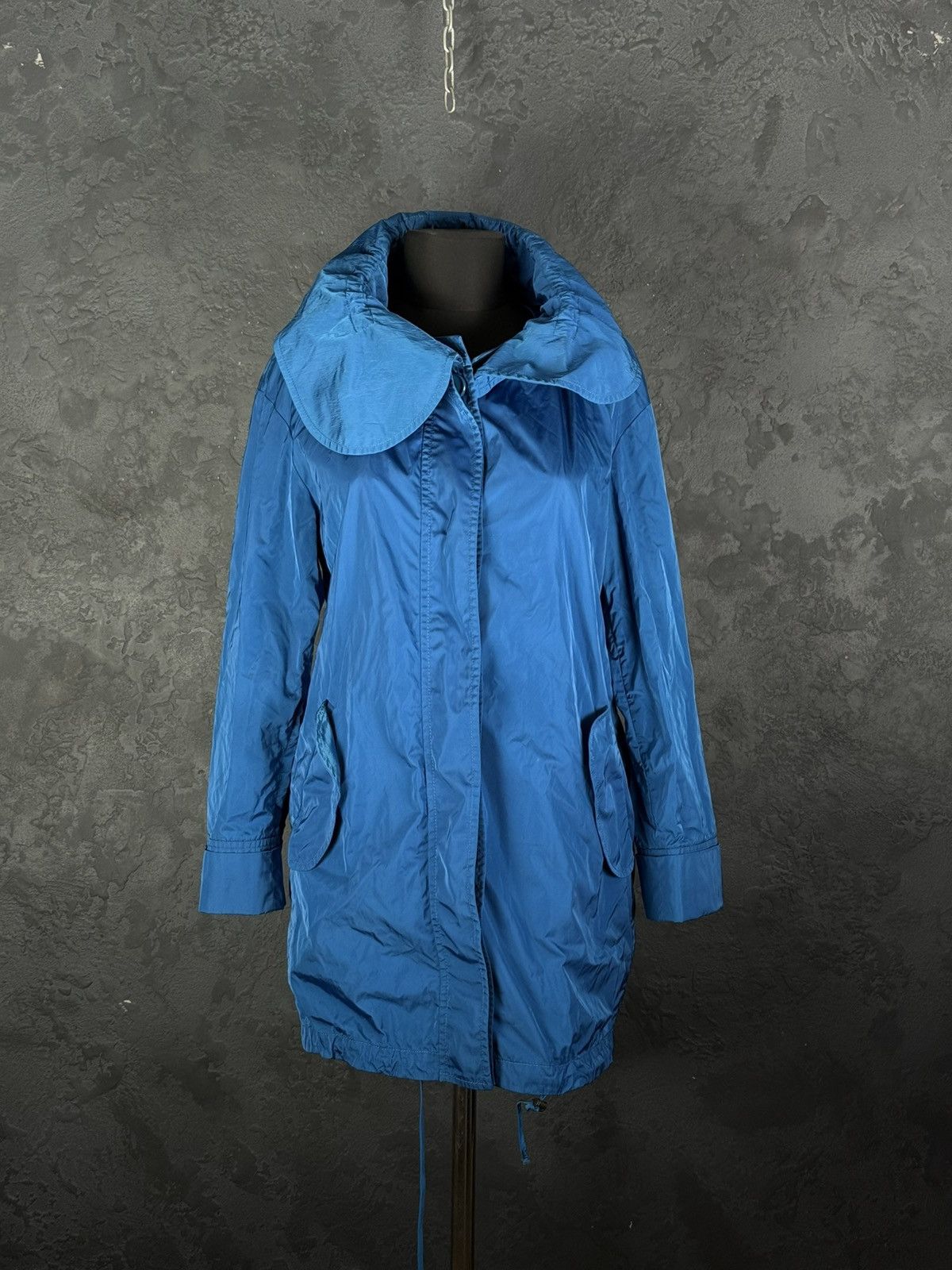 Akris Akris Punto Blue Lightweight Nylon Oversized Parka Jacket Size S / US 4 / IT 40 - 2 Thumbnail
