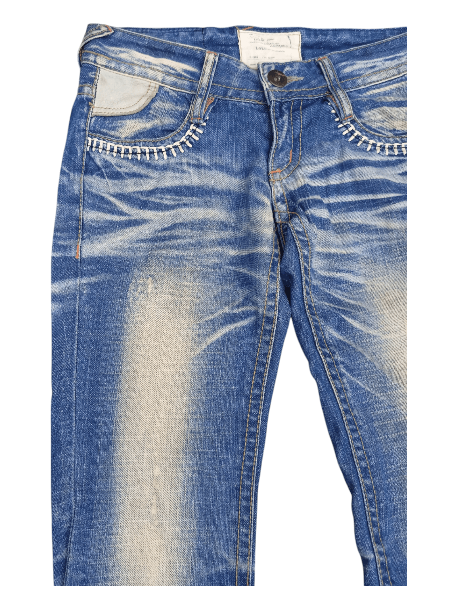 Japanese Brand LOLITA Zipper Back Pocket Low Rise Flare Jeans Size US 26 / EU 42 - 3 Thumbnail