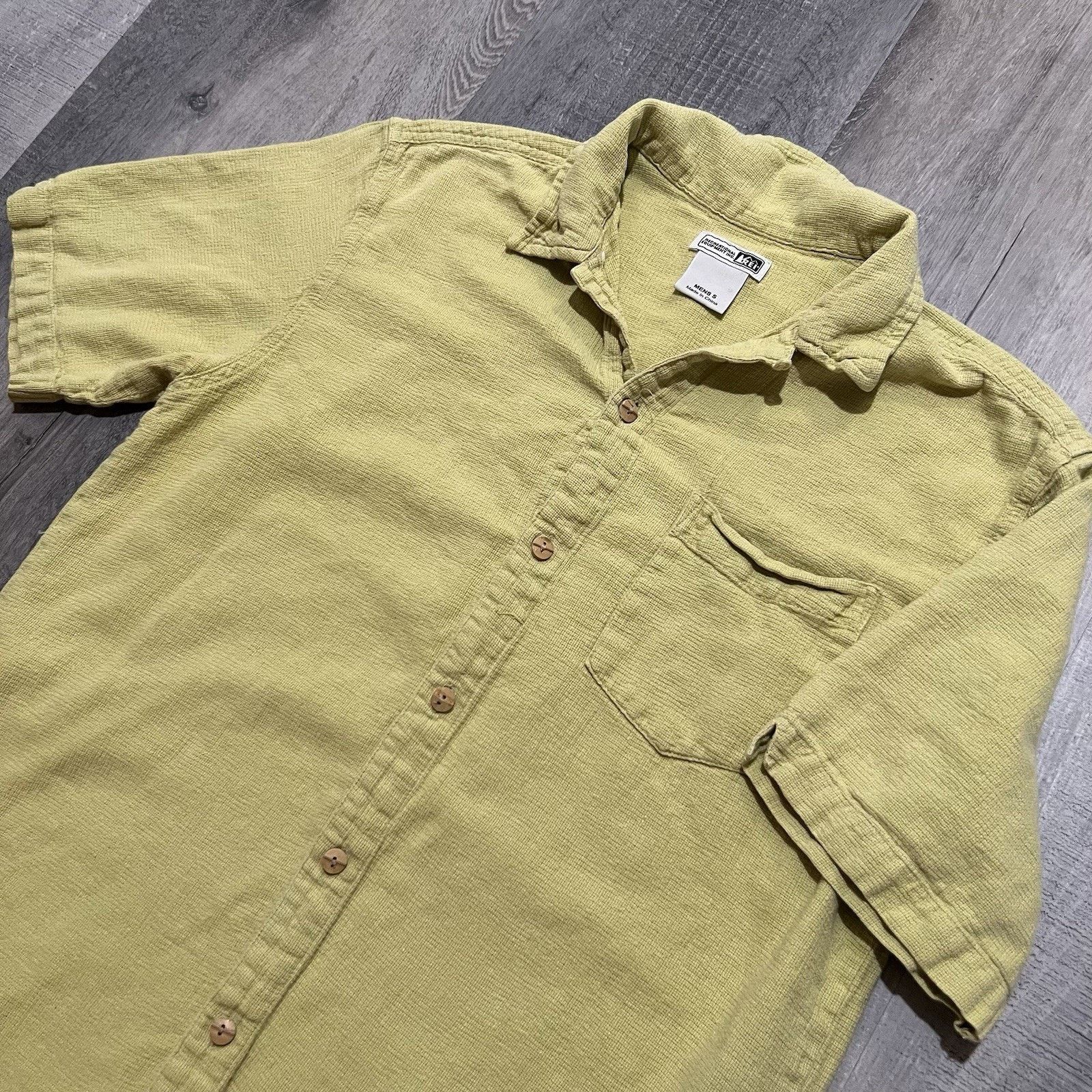 Rei REI Hemp Loop Collar Button Shirt Green Blank Outdoor Sz S Size US S / EU 44-46 / 1 - 2 Thumbnail
