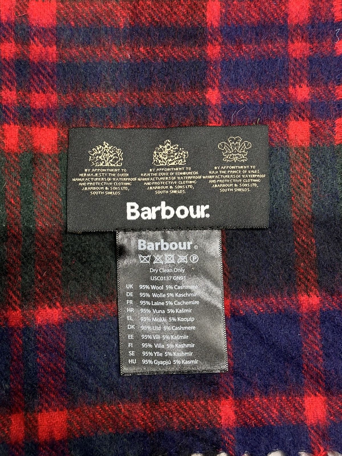 Barbour Vintage Wool Barbour Scarf Burberry Nova Check Loro piana Size ONE SIZE - 5 Thumbnail