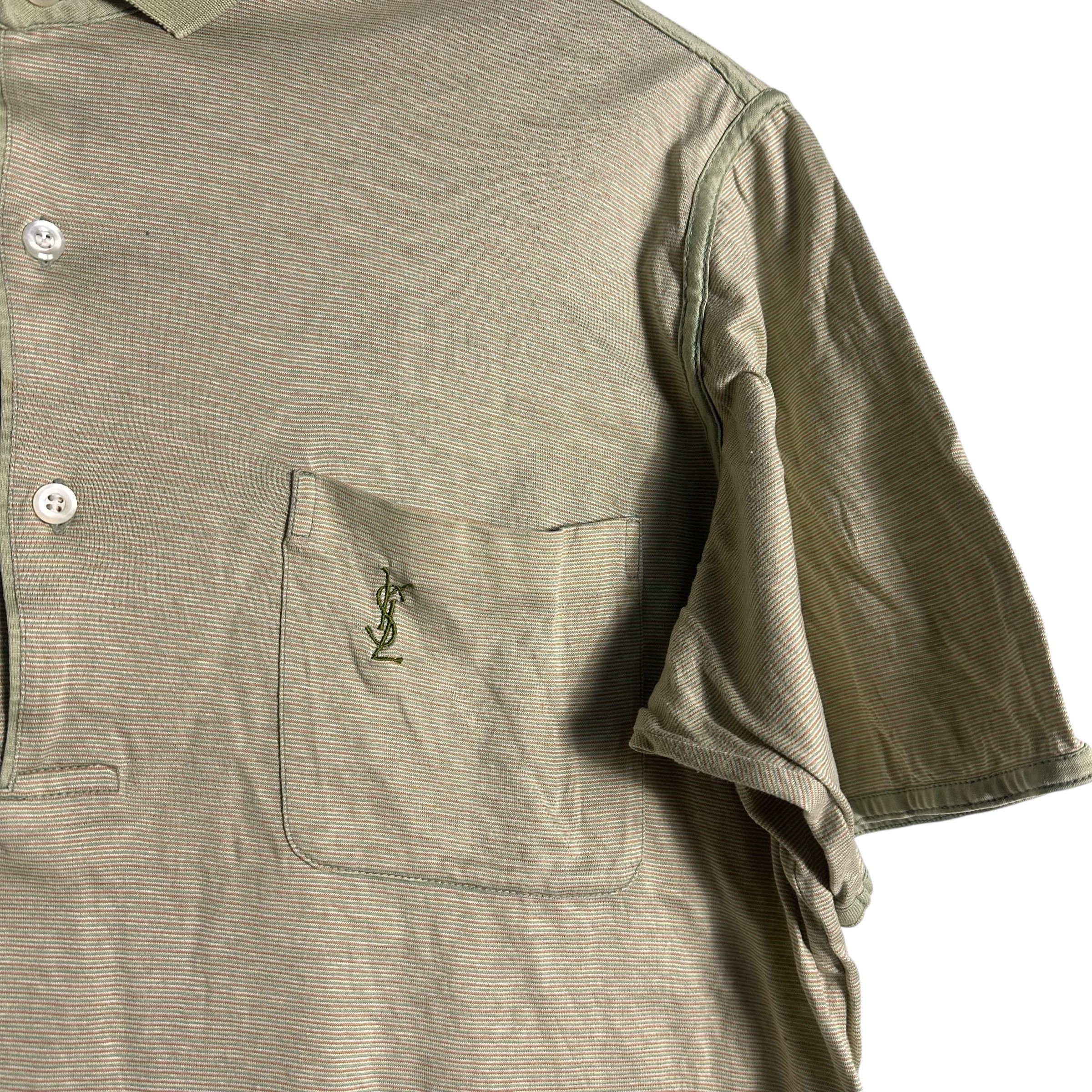 Vintage × Yves Saint Laurent 🔥RARE🔥Vintage YSL YvesSaintLaurent Striped Polo Shirt Size US L / EU 52-54 / 3 - 3 Thumbnail