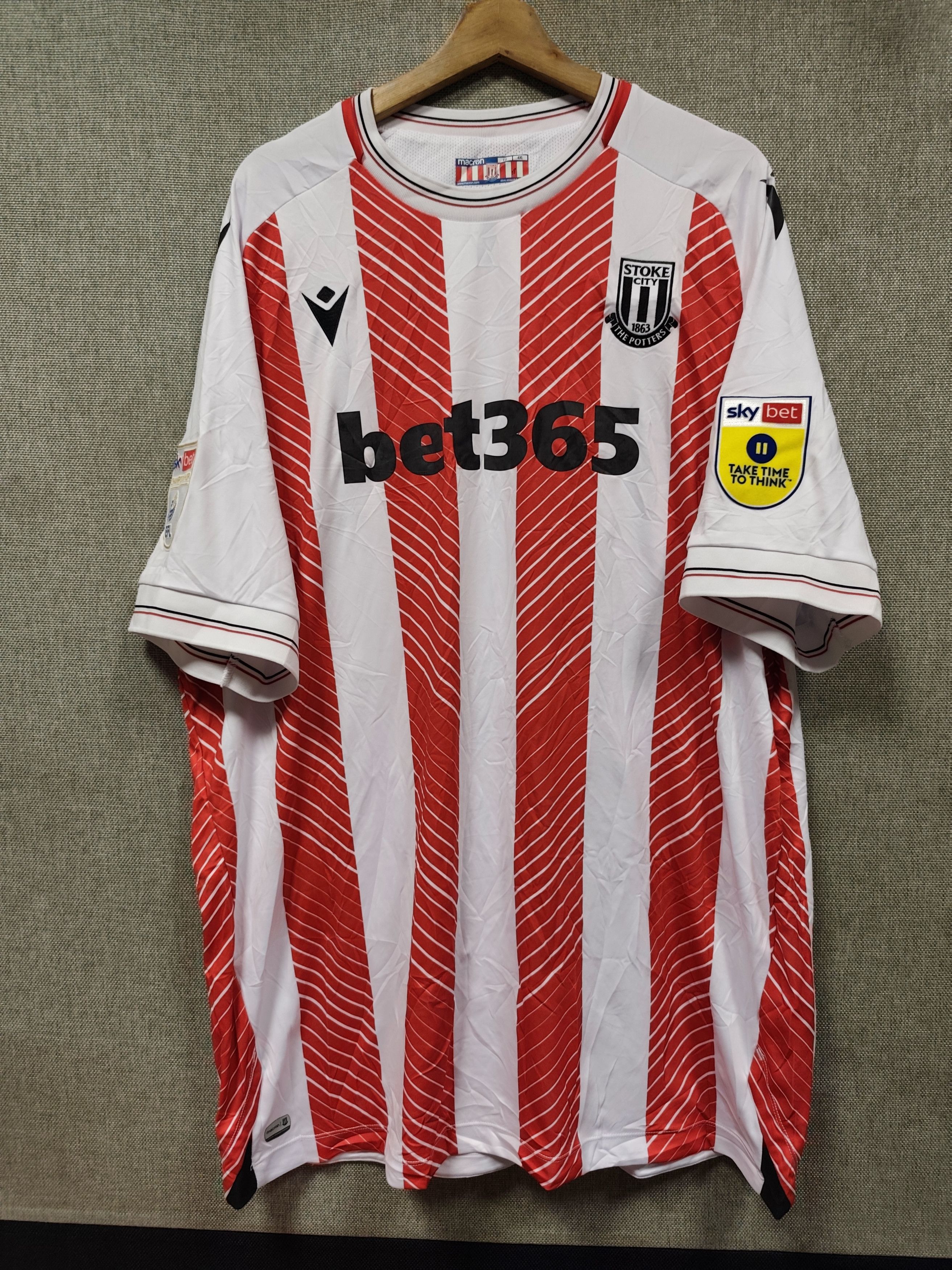 Macron Macron Stoke City FC 2022/23 Home Football Soccer Jersey Size US XXL / EU 58 / 5 - 1 Thumbnail