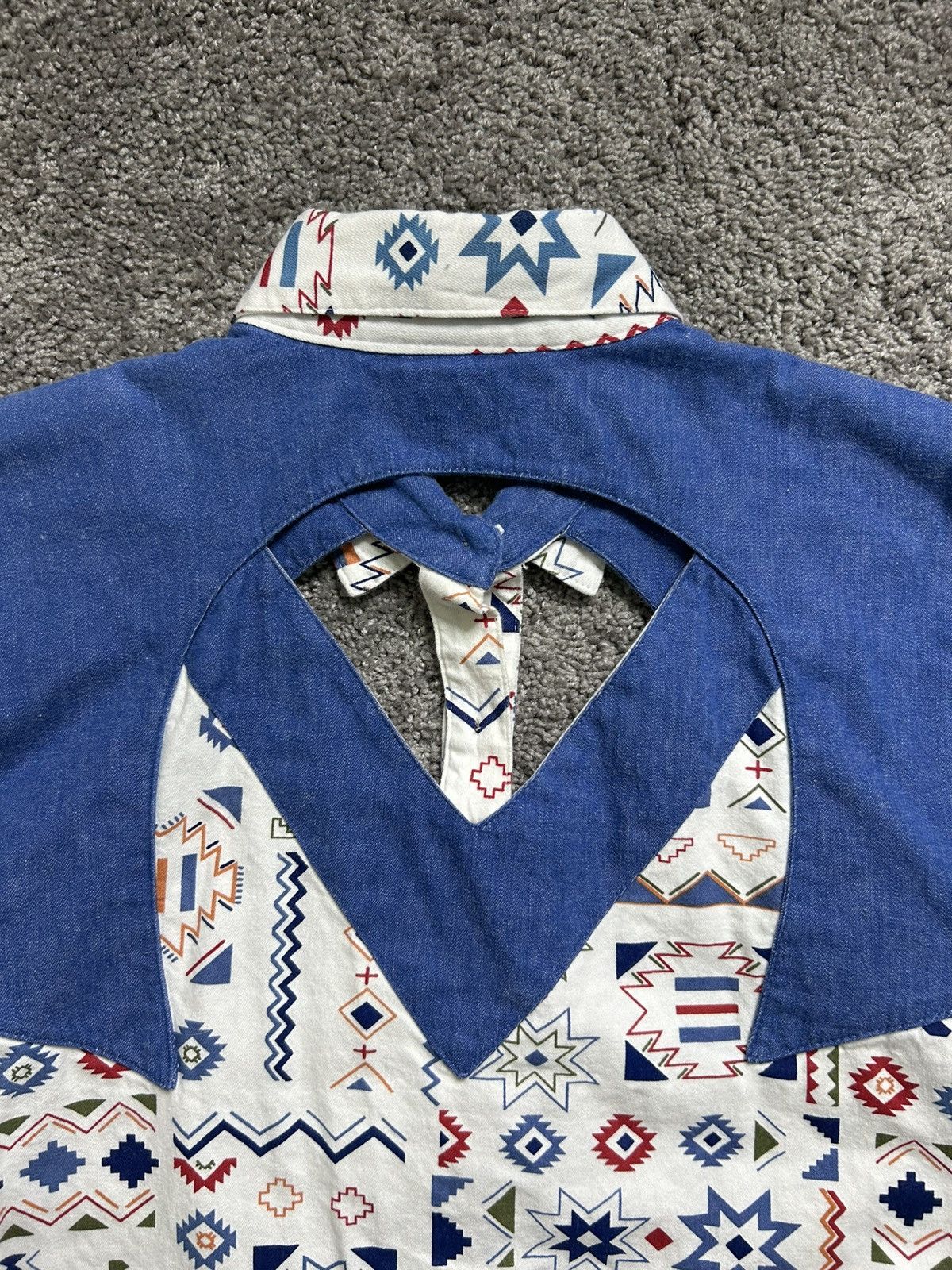 Vintage Vintage 80s/90s Roughrider Aztec Tribal Western Button Up Size US XL / EU 56 / 4 - 6 Thumbnail