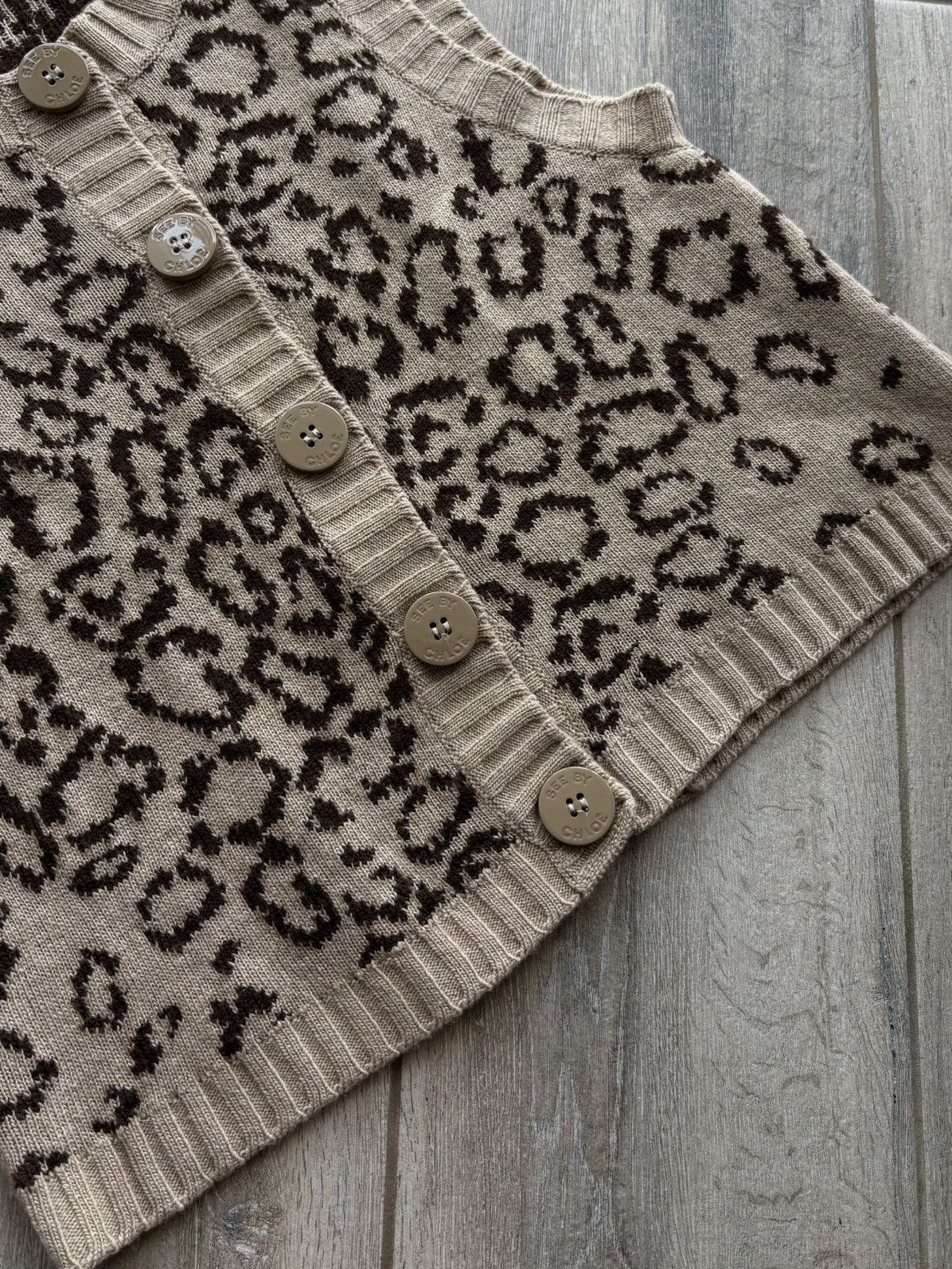See by Chloe See by Chloé Leopard Knit Vest Top Size US 4 IT 40 Size XS / US 0-2 / IT 36-38 - 8 Thumbnail