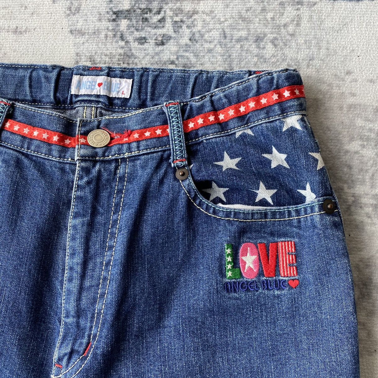 Angel Blue × Japanese Brand Angel Blue Star Patchworks Denim Jeans Size 24" / US 00 / IT 34 - 5 Thumbnail