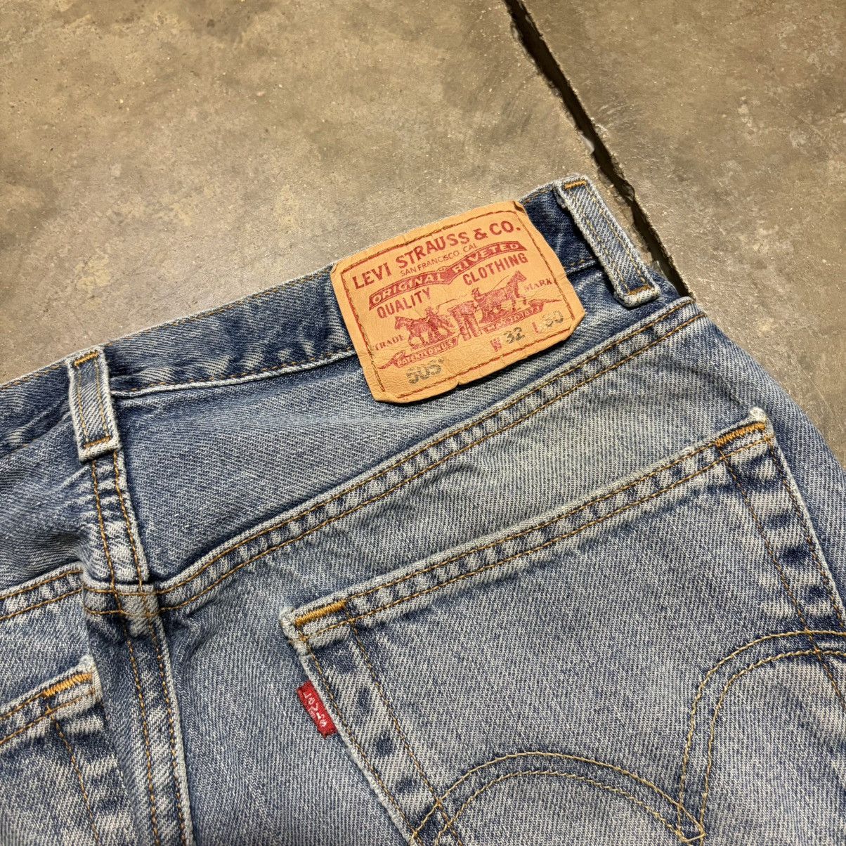 Levi's Vintage Levis 505 Jeans Straight Regular Fit Faded Washed Size US 32 / EU 48 - 12 Thumbnail