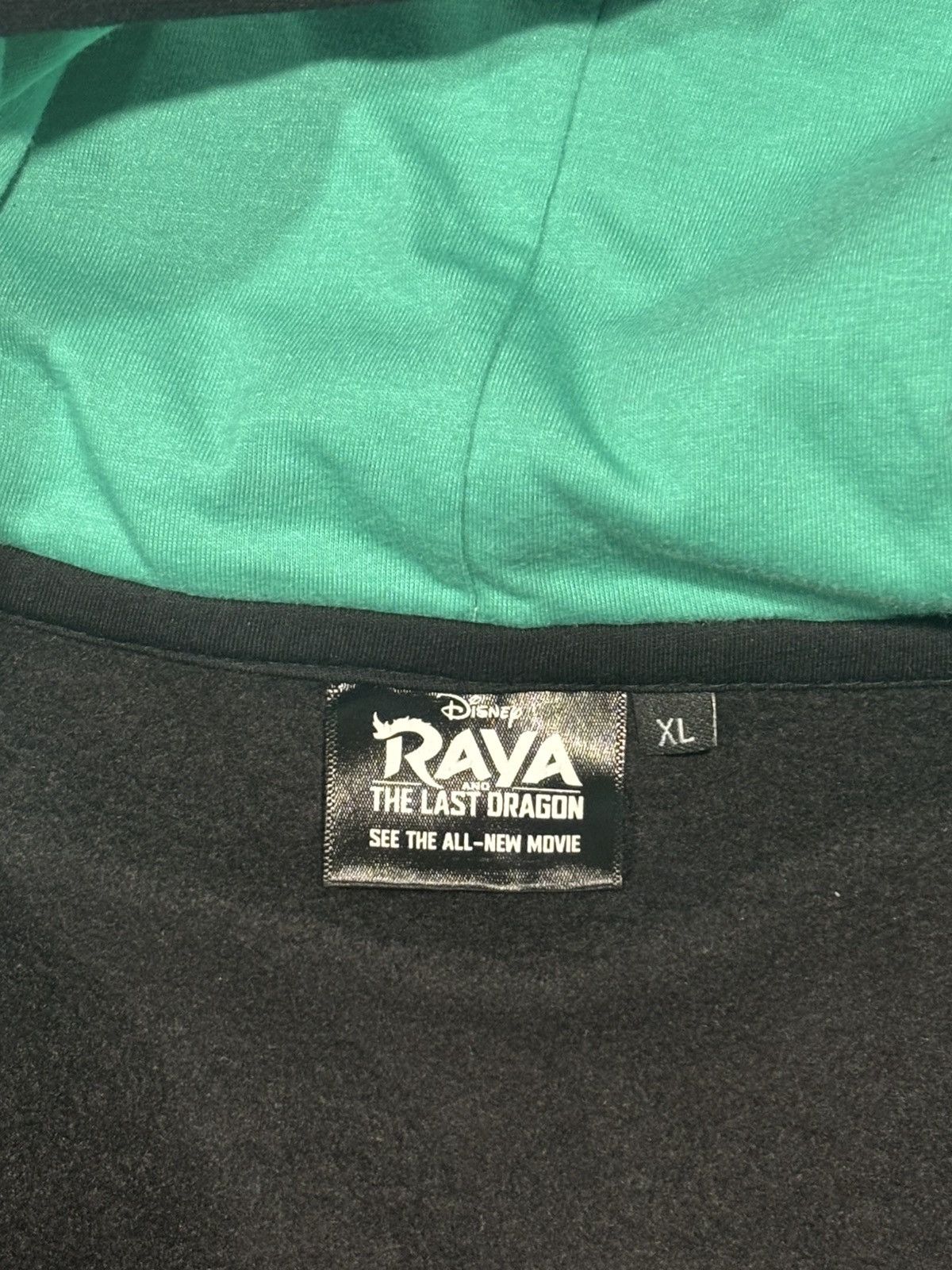 Disney Raya And The Last Dragon Black and Teal Zip Up Hoodie sz XL Size US XL / EU 56 / 4 - 5 Thumbnail