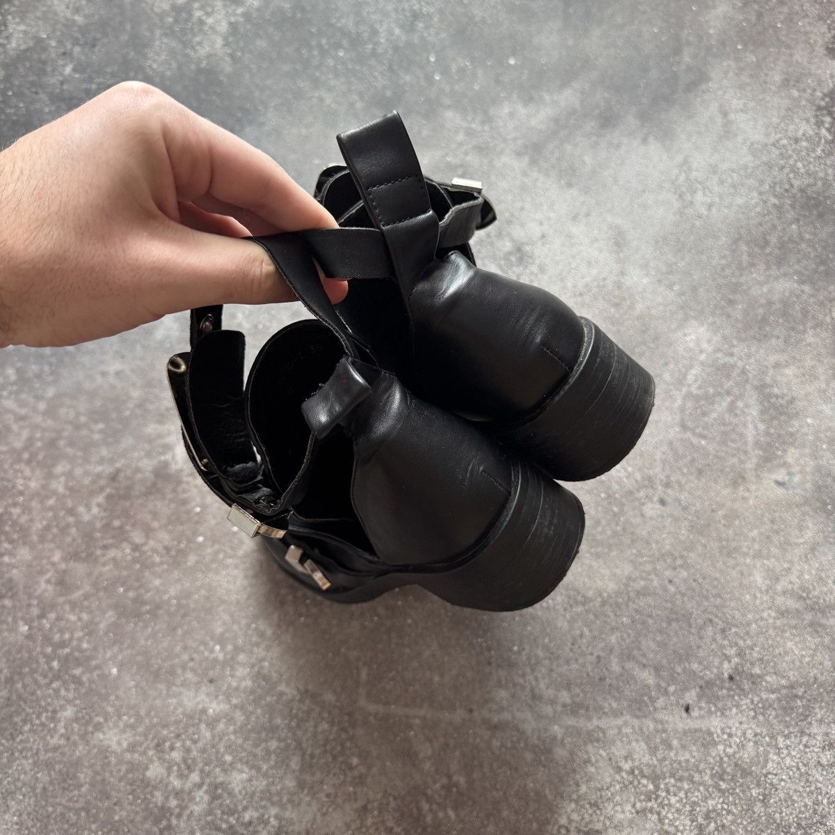 If Six Was Nine Avant Garde Vintage Ceinture Cutout Ankle Boots Size US 8 / IT 38 - 10 Thumbnail