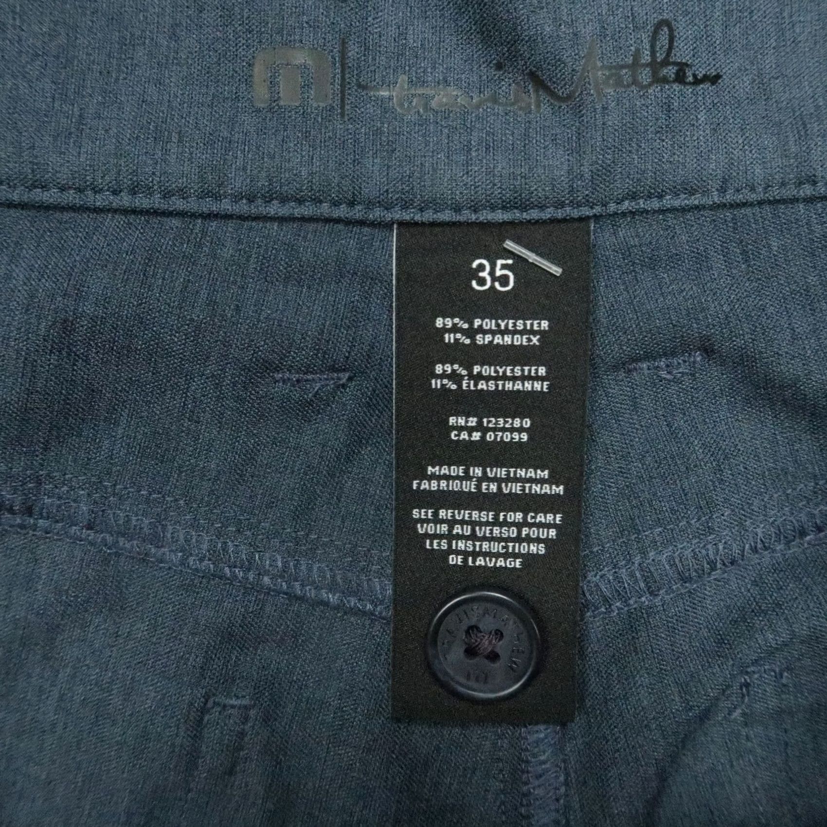 TravisMathew Travis Mathew Pants Mens 35x31 Blue Open To Close 2.0 5 Pocket Trouser Stretch Black? Size US 35 - 4 Thumbnail