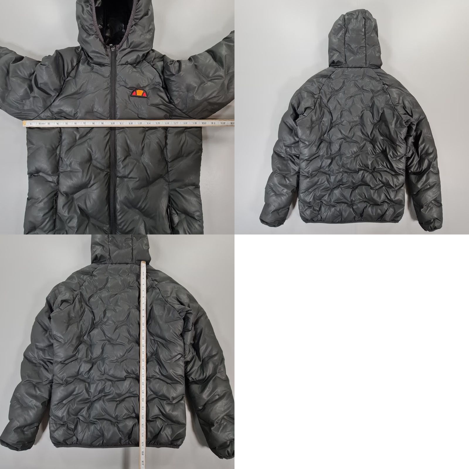 Ellesse Ellesse Womens Jacket Black 8 UK Puffer Hooded Full Zip XS Stannetti Size M / US 6-8 / IT 42-44 - 8 Thumbnail