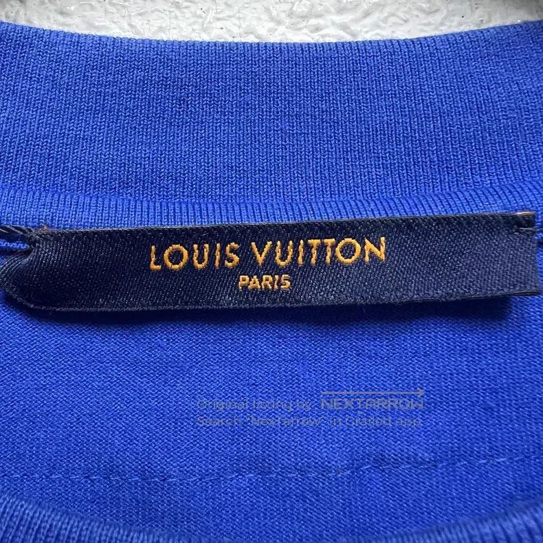 Louis Vuitton Louis Vuitton Embossed LOGO blue short sleeve Size US L / EU 52-54 / 3 - 3 Thumbnail