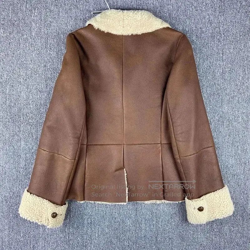 Max Mara MaxMara Brown Shearling Women's Jacket . Size M / US 6-8 / IT 42-44 - 2 Thumbnail