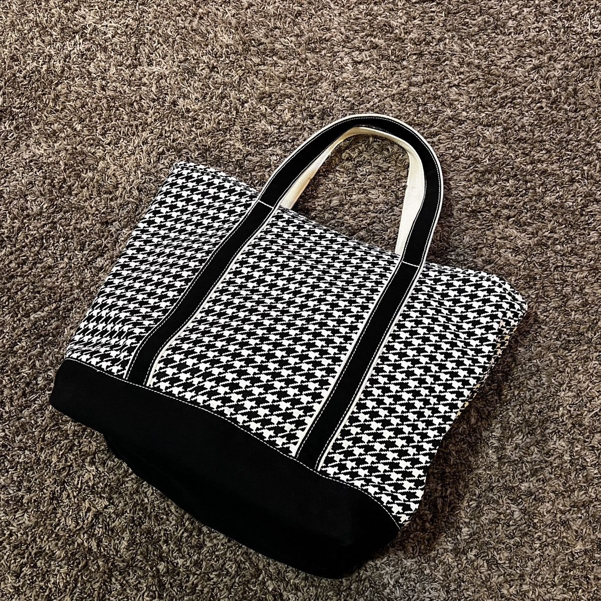 Lands' End Vintage Lands End Boat Tote Canvas Bag Large Houndstooth Size ONE SIZE - 7 Thumbnail