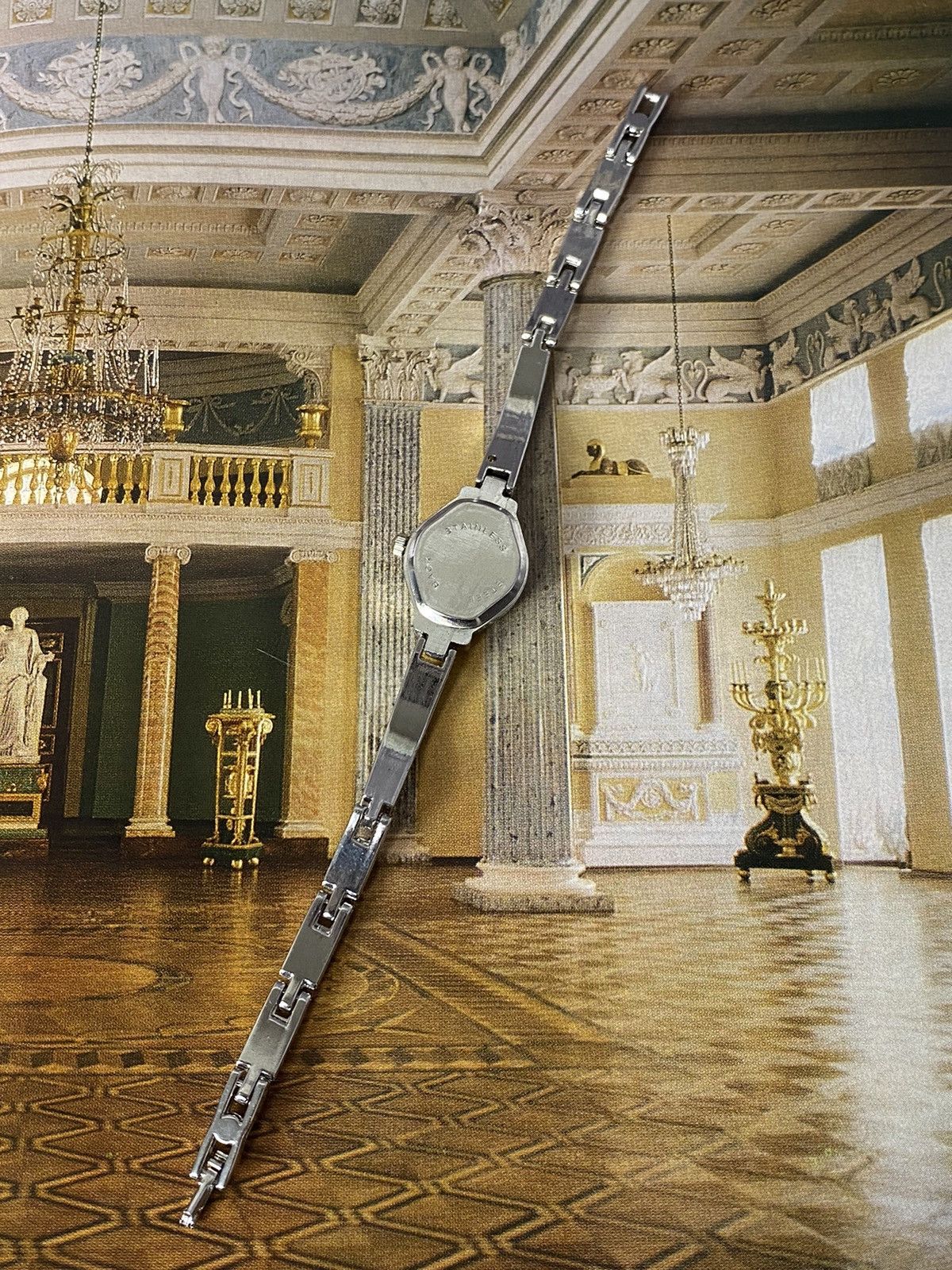 Jewelry Women's Silver Tone Watch, Quartz, with Bracelet Rhinestones Size ONE SIZE - 4 Thumbnail