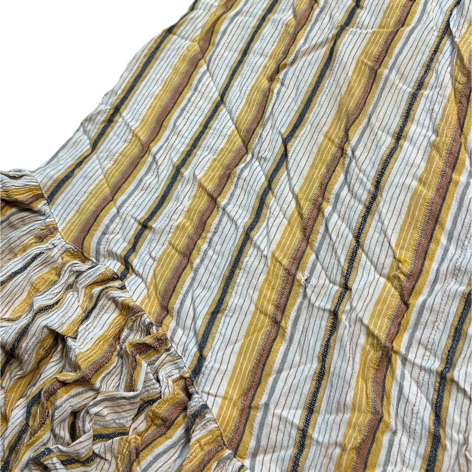 Other Angie Y2K Pinstripe Asymmetrical Boho Maxi Skirt Size 25" / US 0 / IT 36 - 3 Thumbnail