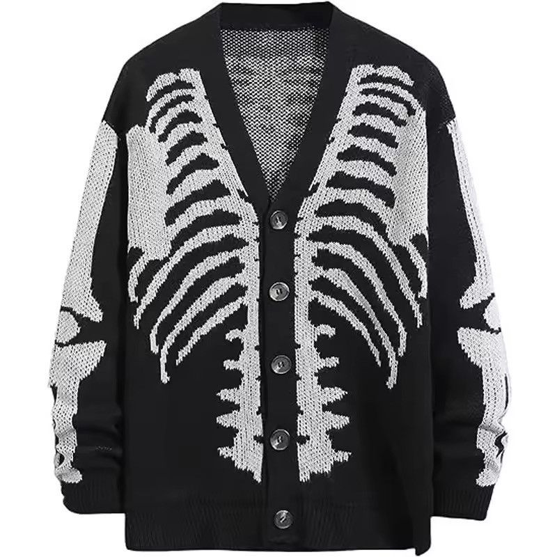 Japanese Brand Skeleton Print Cardigan Size US M / EU 48-50 / 2 - 4 Thumbnail