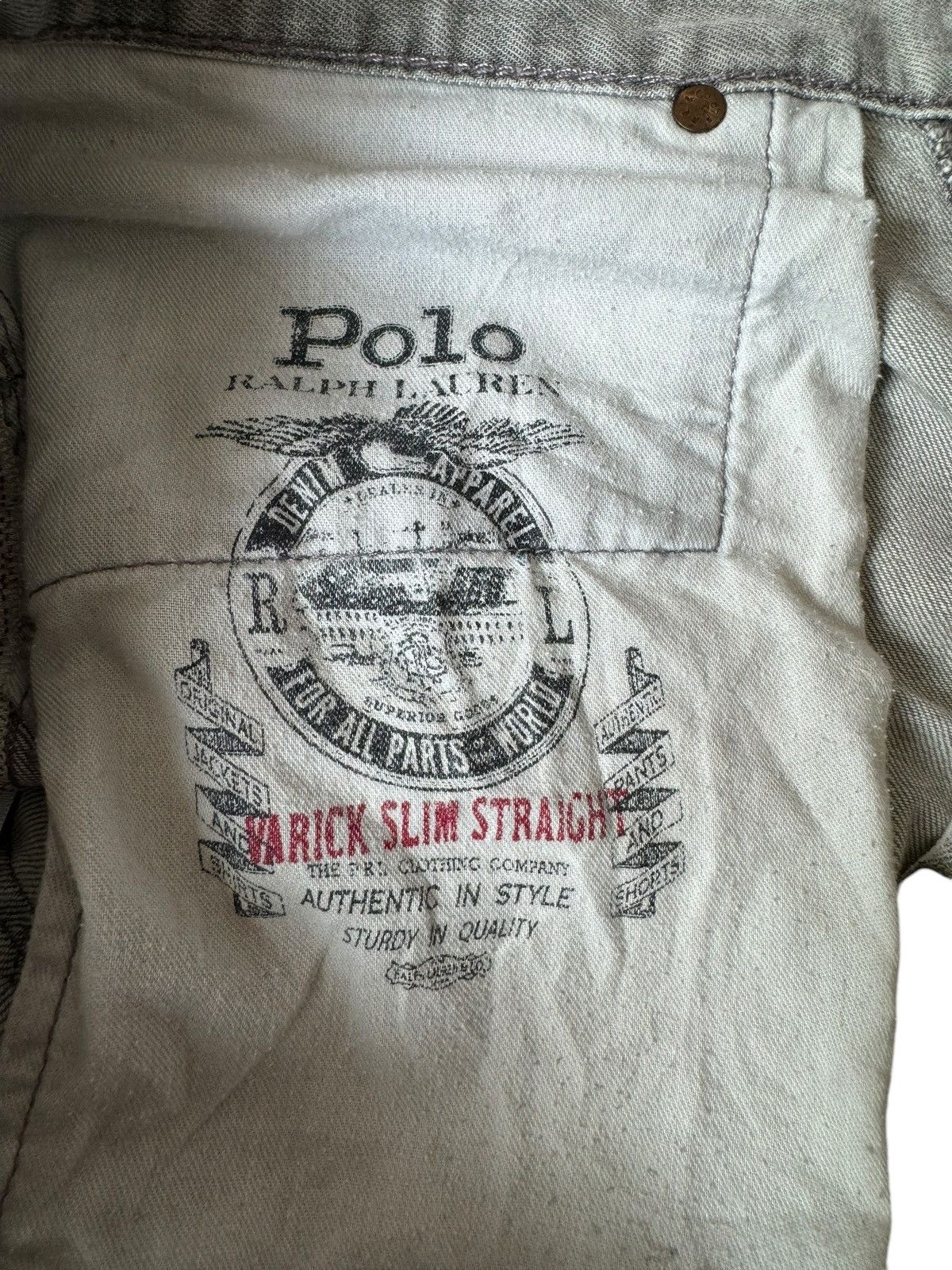 If Six Was Nine Vintage Polo Ralph Lauren Dirty Jeans Varick Slim Size US 34 / EU 50 - 18 Thumbnail