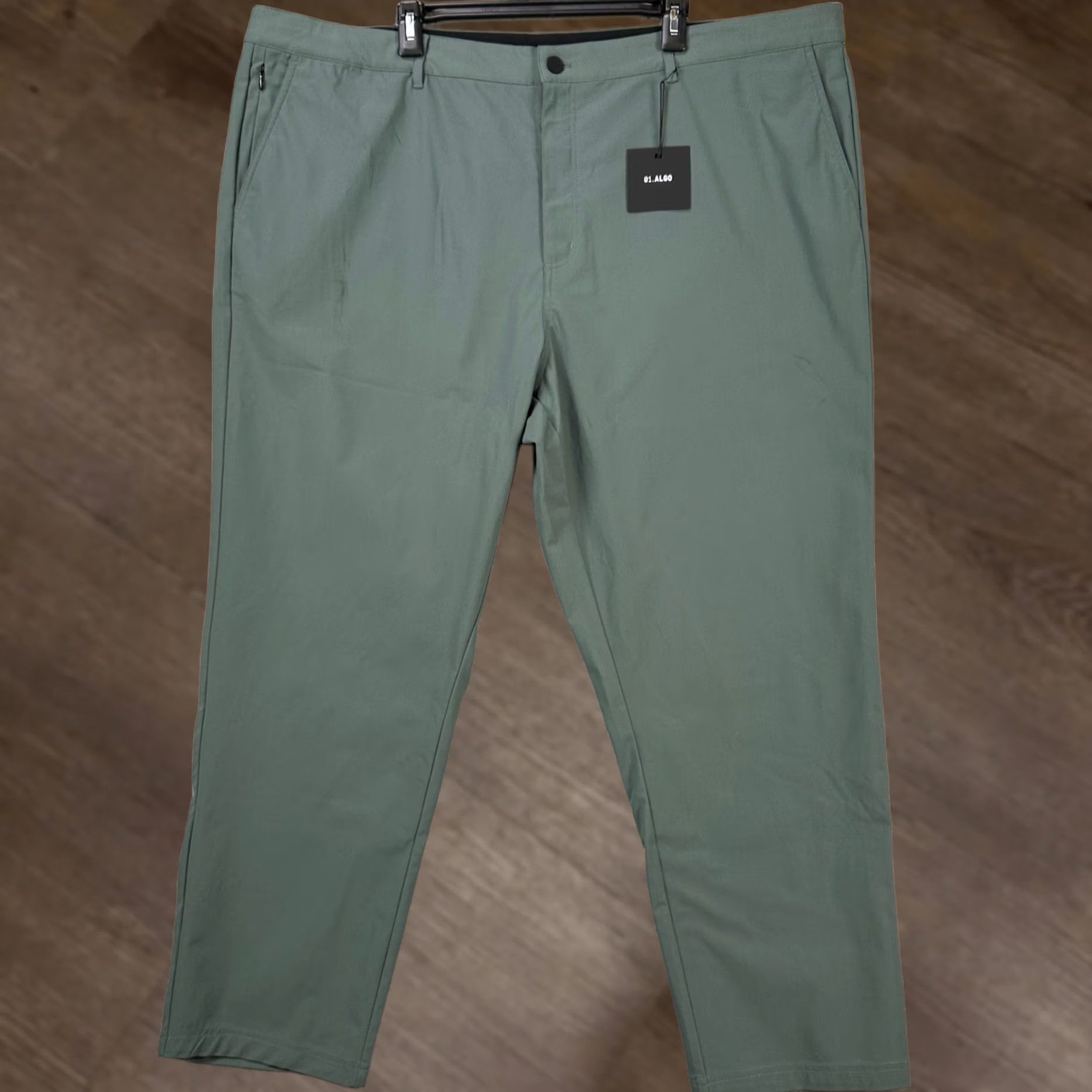 Vintage 01.Algo Mens Chino Golf Pants 42 Green Straight Leg Performance Tech Comfort NEW Size US 42 / EU 58 - 1 Thumbnail