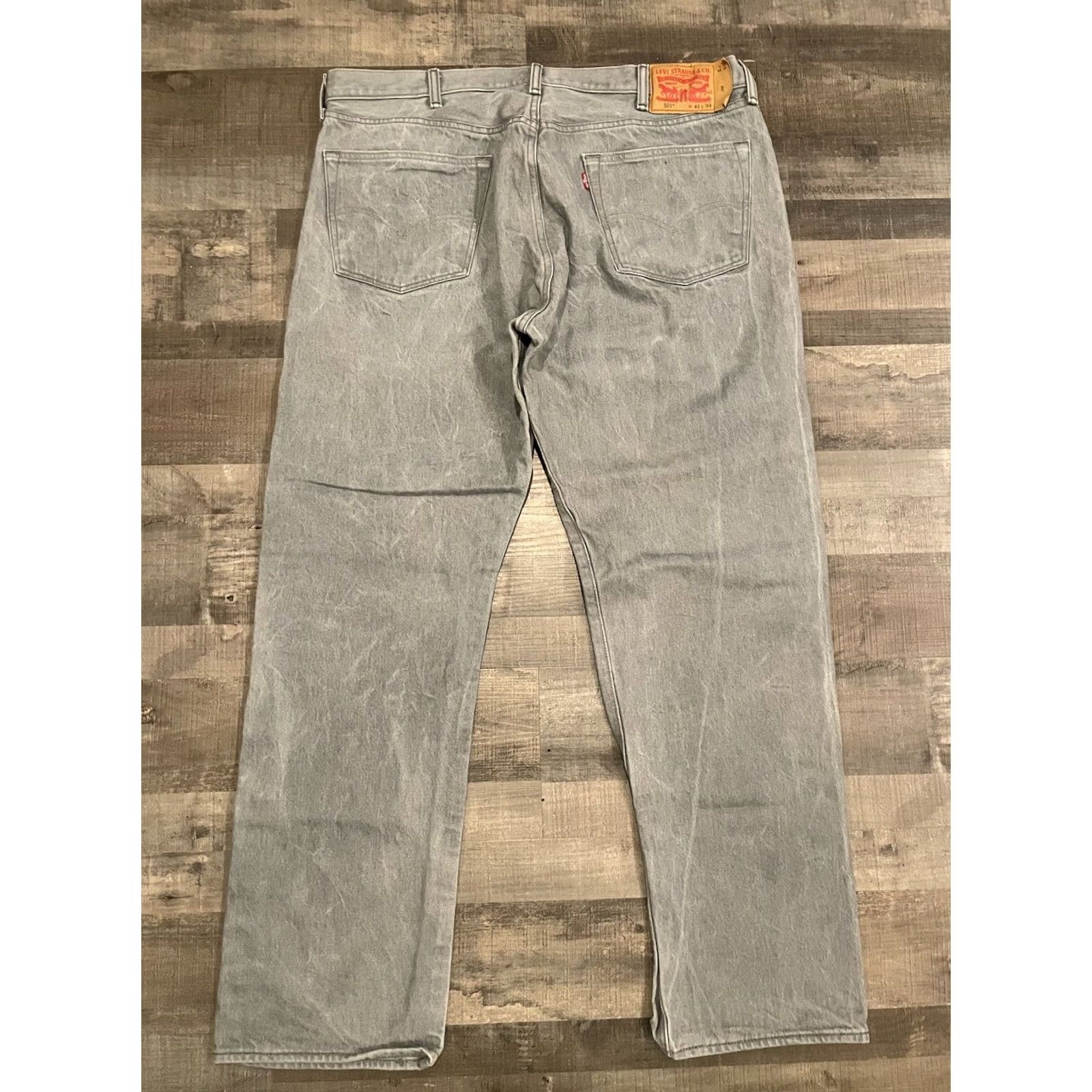 Levi's Levi'S 501 Jeans Mens 42x34 Gray - Mid Rise Button Style Size US 42 / EU 58 - 5 Thumbnail
