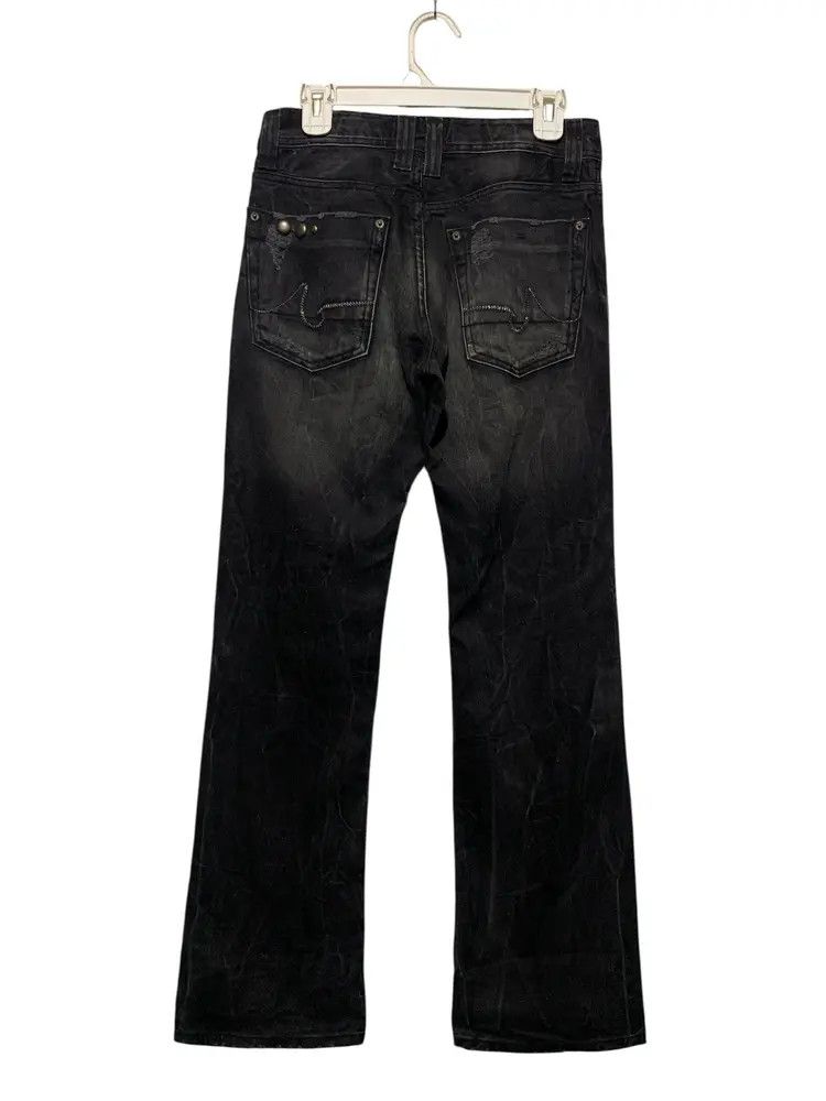 14th Addiction Crazy Flare denim washed black studded Maru rocky jeans Size US 30 / EU 46 - 15 Thumbnail