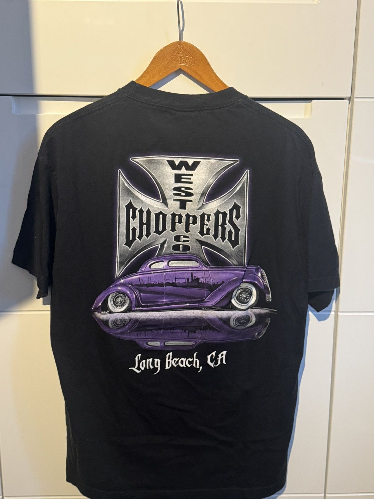 Vintage Very Rare West Coast Choppers Purple Lowrider Tshirt Size US XL / EU 56 / 4 - 1 Thumbnail
