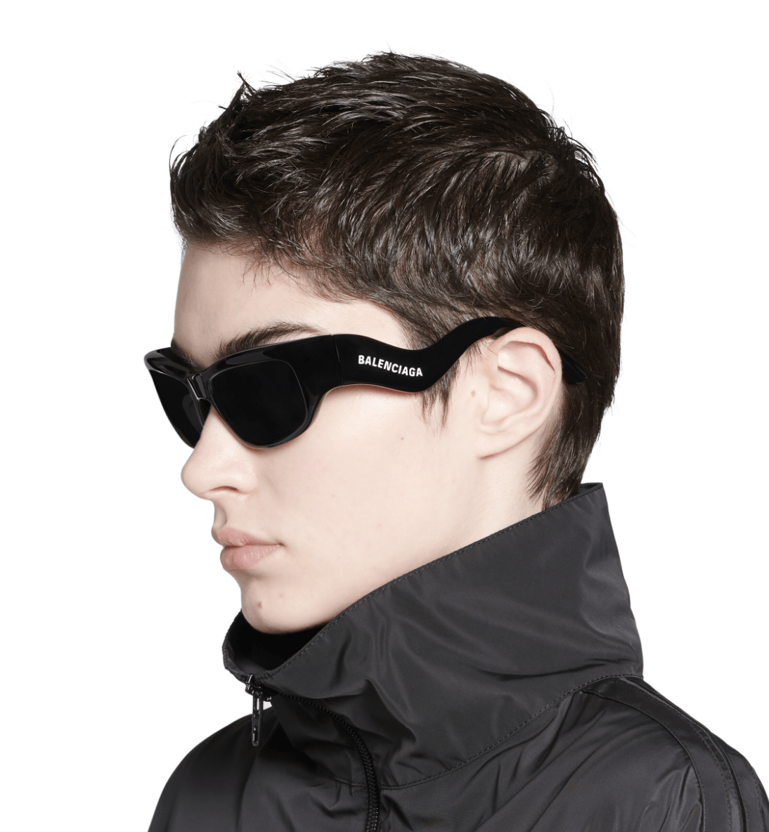 image of New Balenciaga Bb0320S - 001 Hamptons Sunglasses in Black, Men's