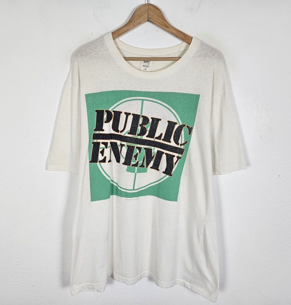 Band Tees Vintage 90s Public Enemy Terror Dome def jam rap tee Shirt Size US XL / EU 56 / 4 - 3 Thumbnail
