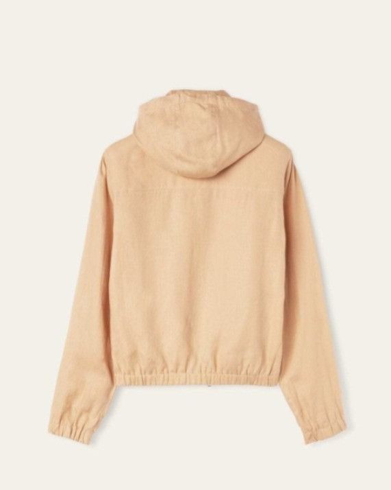 Loro Piana o1w1db10225 FAO0019 Elvis Bomber Jacket in Light Beige Size US L / EU 52-54 / 3 - 2 Thumbnail