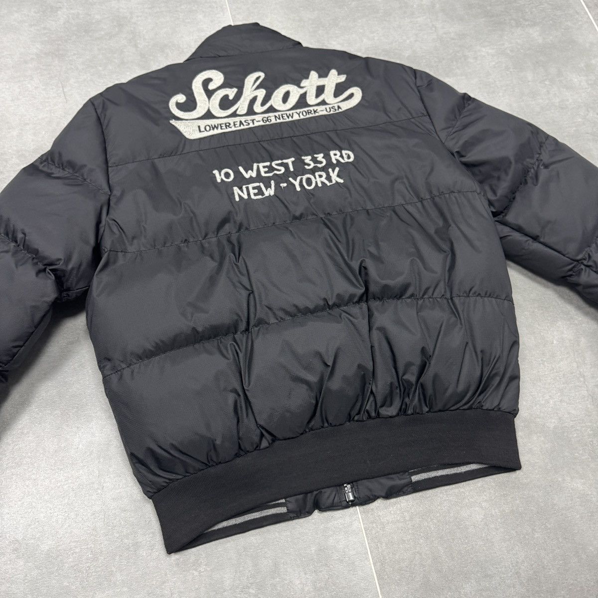 Schott Vintage Schott Nylon Embroidered Logo Bomber Jacket Women Size L / US 10 / IT 46 - 22 Thumbnail