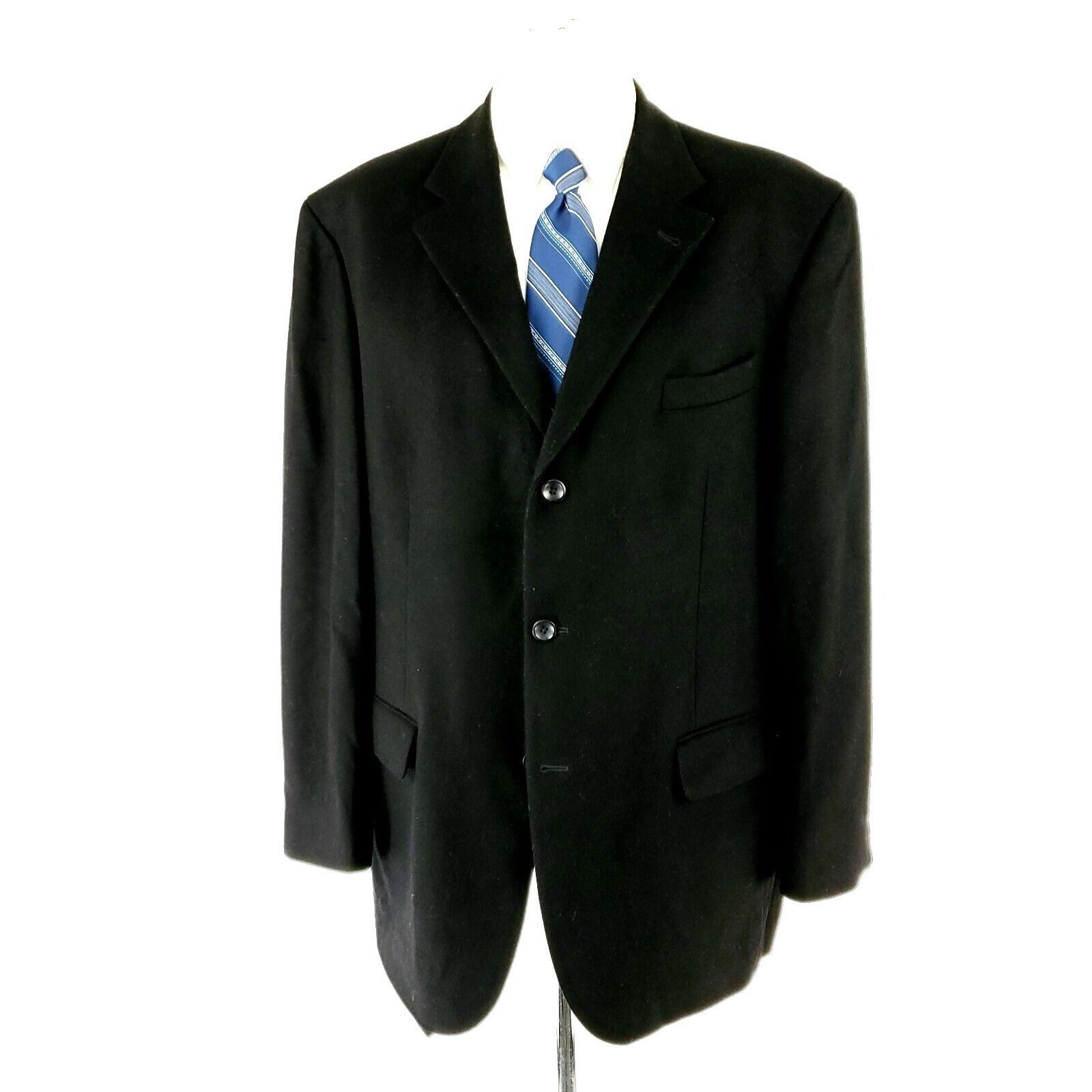 Oscar De La Renta Oscar De La Renta Wool Cashmere Nylon 3 Button Sport Coat 44 Size 44R - 3 Thumbnail
