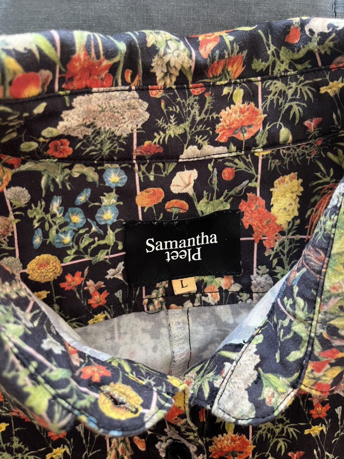 Other Samantha Pleet grid floral crop blouse Size L / US 10 / IT 46 - 3 Thumbnail