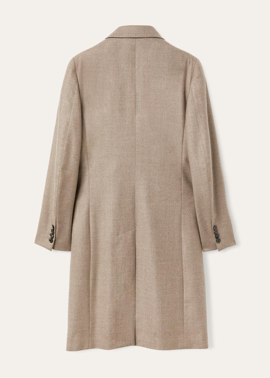 Loro Piana o1srvl11e0725 FAO3484 Virgin Wool Double-breasted Coat Grey Size L / US 10 / IT 46 - 2 Thumbnail