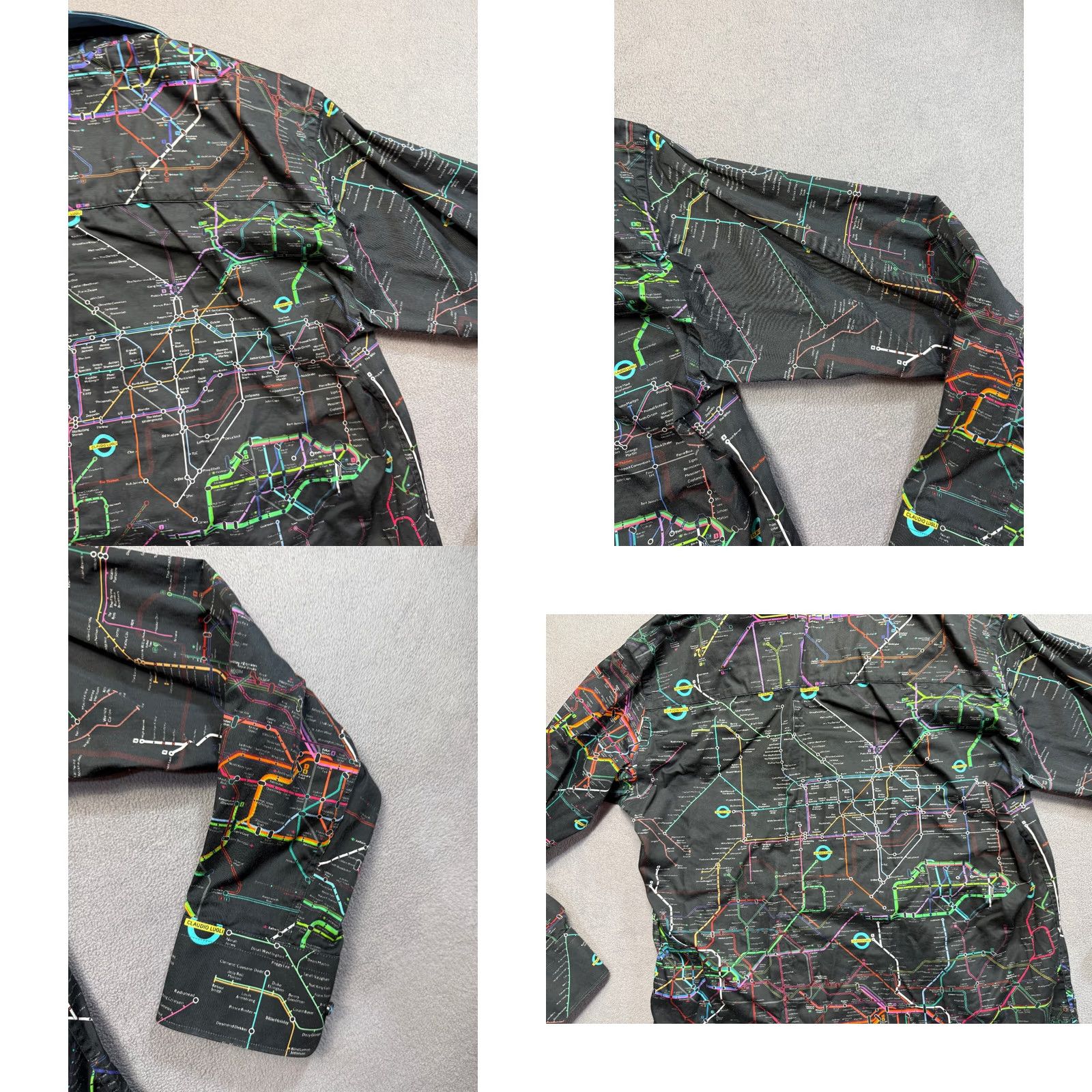 Vintage Claudio Lugli London Underground Black Button Up Shirt Long Sleeve Mens size L Size US L / EU 52-54 / 3 - 8 Thumbnail