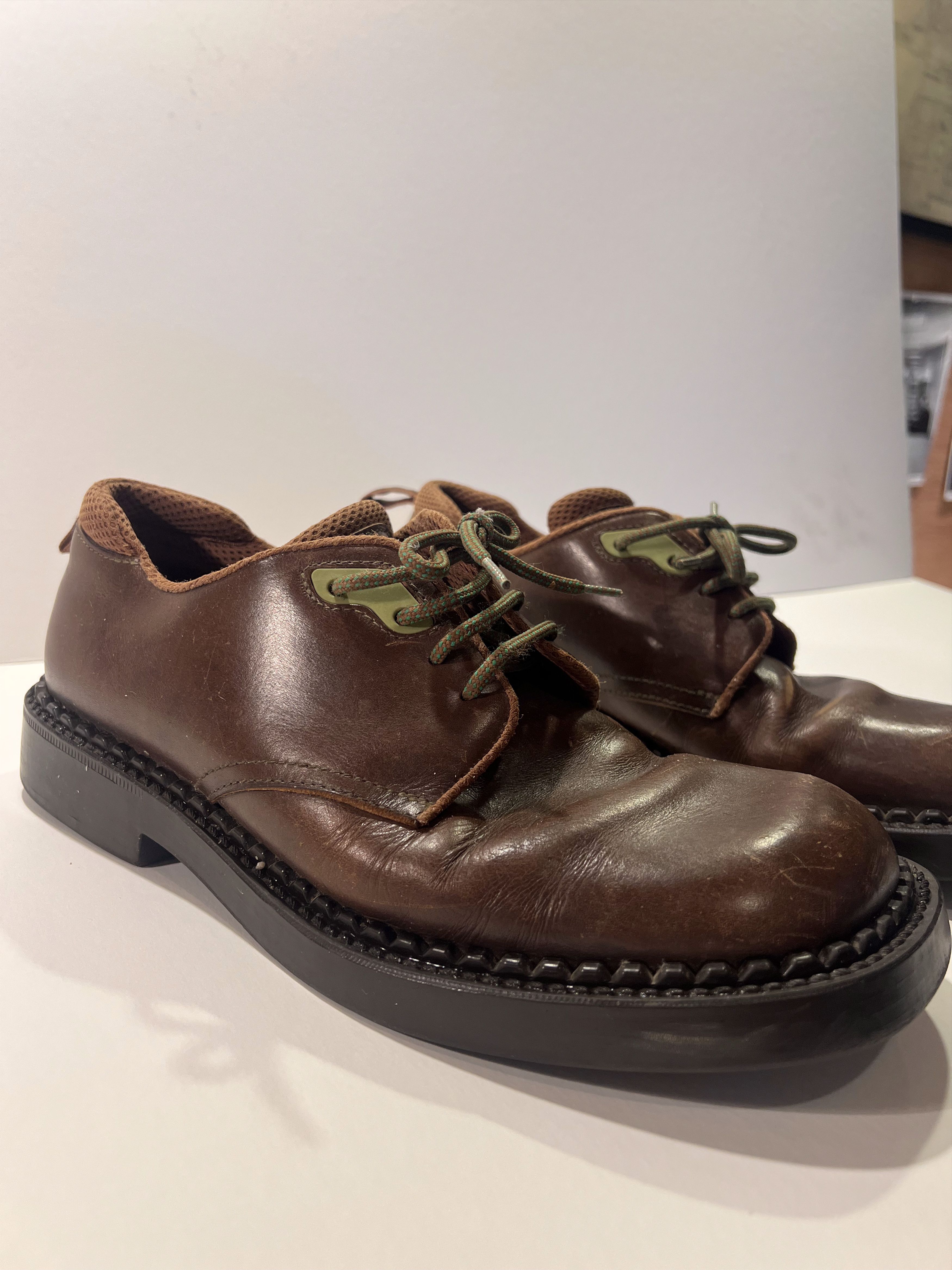 Miu Miu Miu Miu Archival / 1999 Men's Square Toe Laced Derby Shoes Size US 11 / EU 44 - 4 Thumbnail