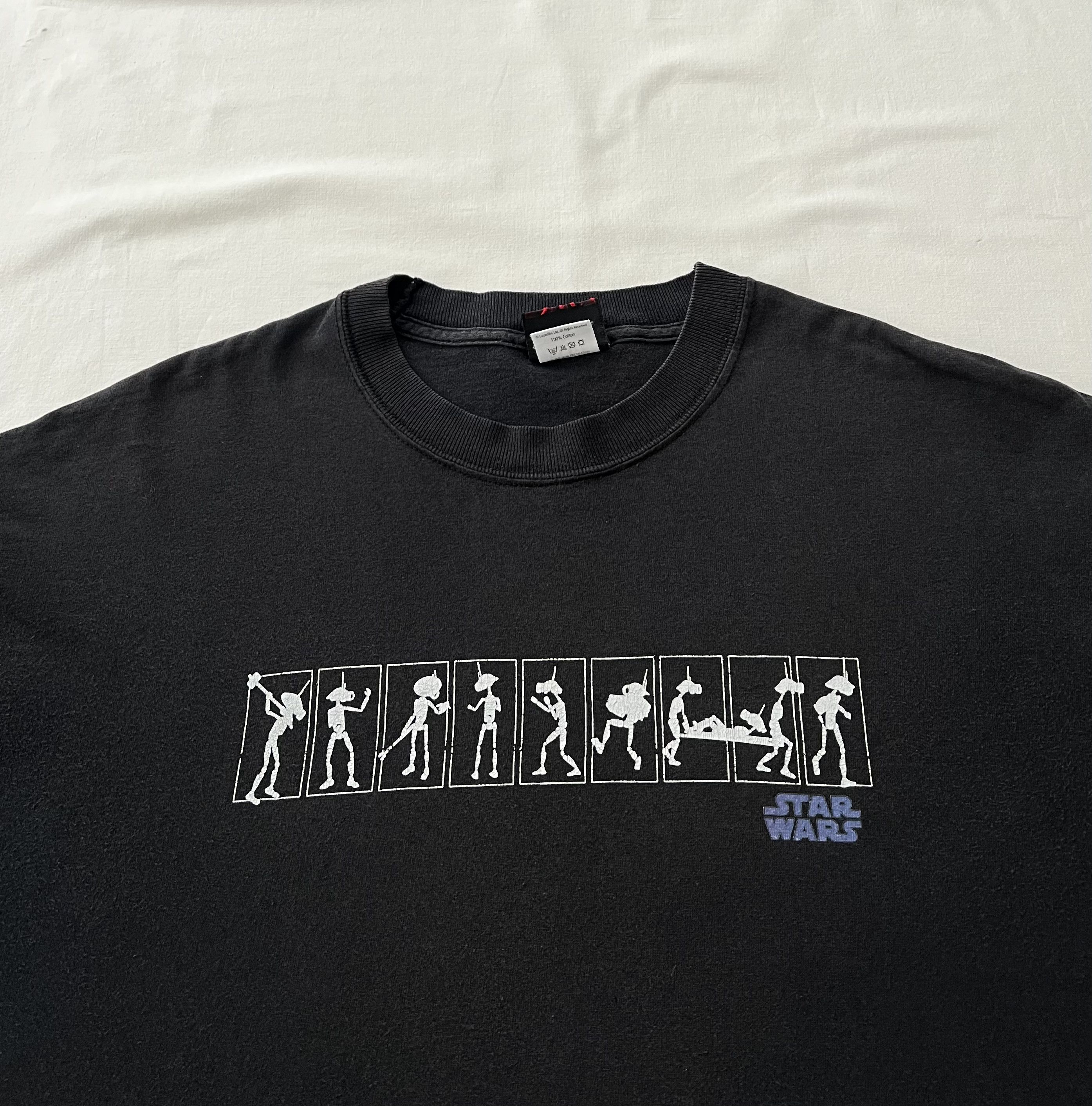 Star Wars Vintage 90s Star Wars Movie Black T-shirt Size US L / EU 52-54 / 3 - 4 Thumbnail