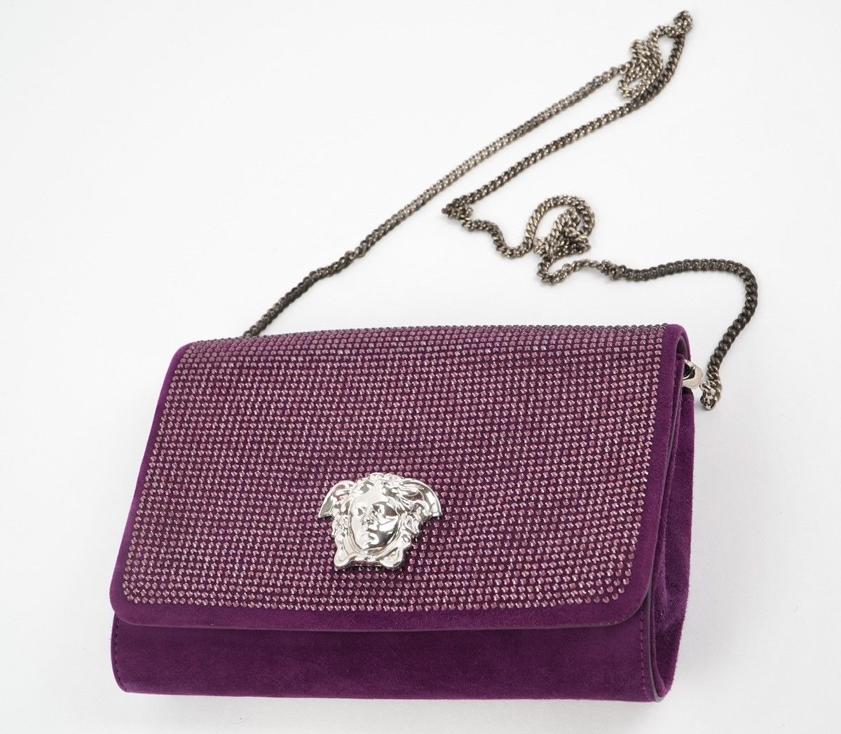 Versace Versace - Palazzo Medusa Chain / Clutch - Swarovski Suede Size ONE SIZE - 1 Thumbnail