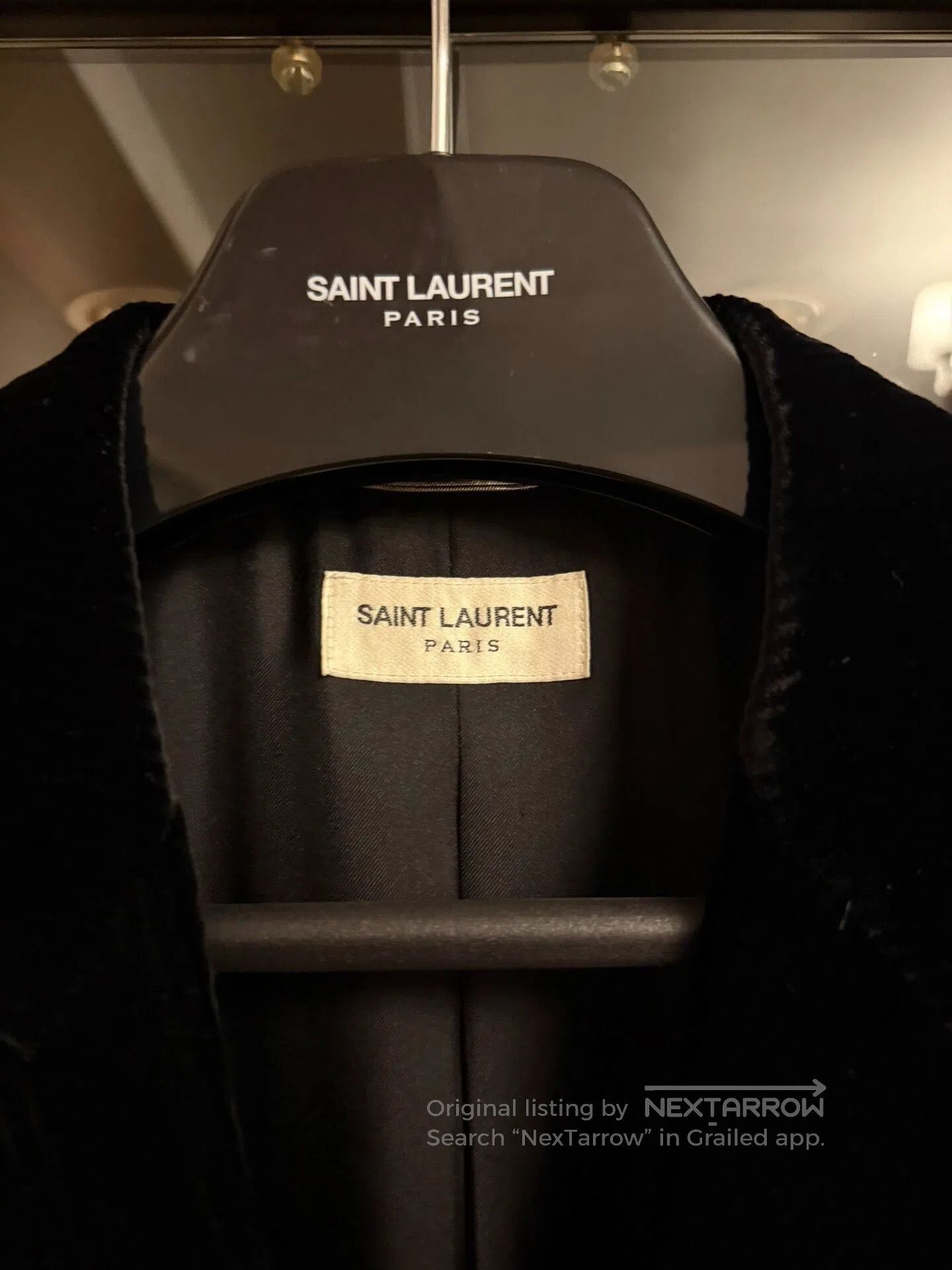 Saint Laurent Paris Saint Laurent 20FW Runway Black Velvet Striped Suit. Size US M / EU 48-50 / 2 - 3 Thumbnail