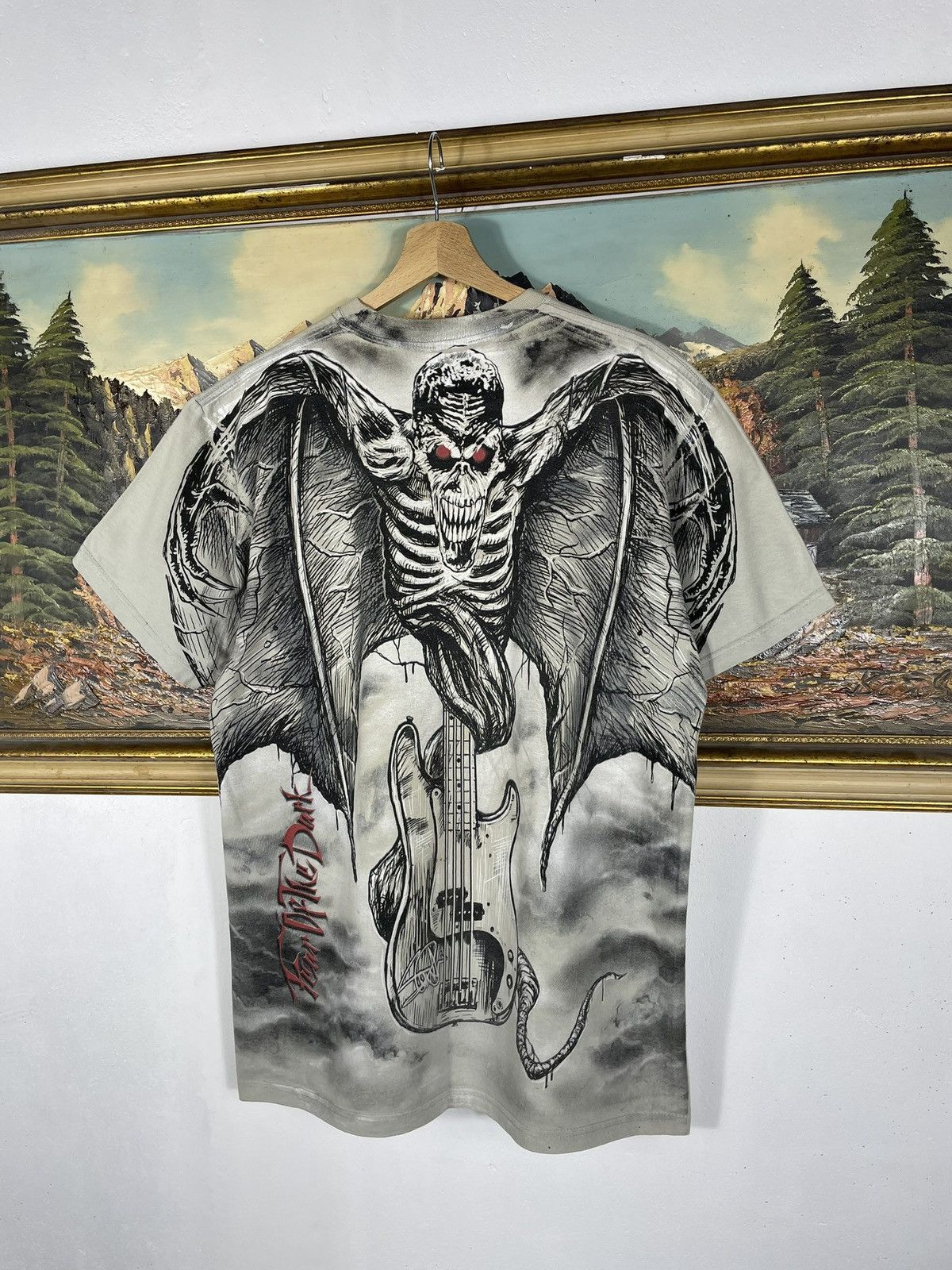 Band Tees × Iron Maiden × Vintage VINTAGE IRON MAIDEN AOP ALL OVER PRINT TEE T SHIRT Size US M / EU 48-50 / 2 - 7 Thumbnail