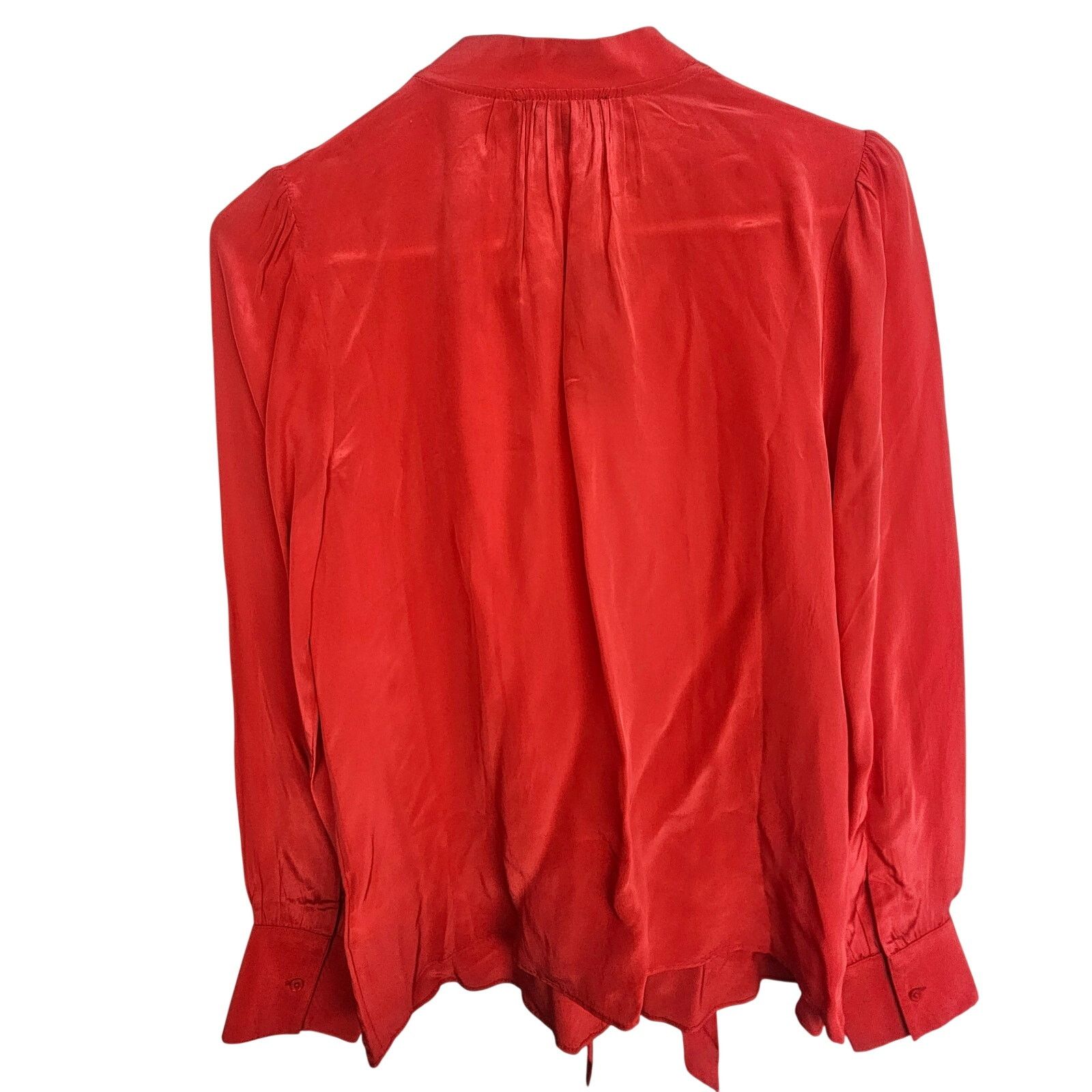 J.Crew J. Crew Womens Shiny Blouse Sz 4 Tie Neck Career Corp Office Size S / US 4 / IT 40 - 9 Thumbnail