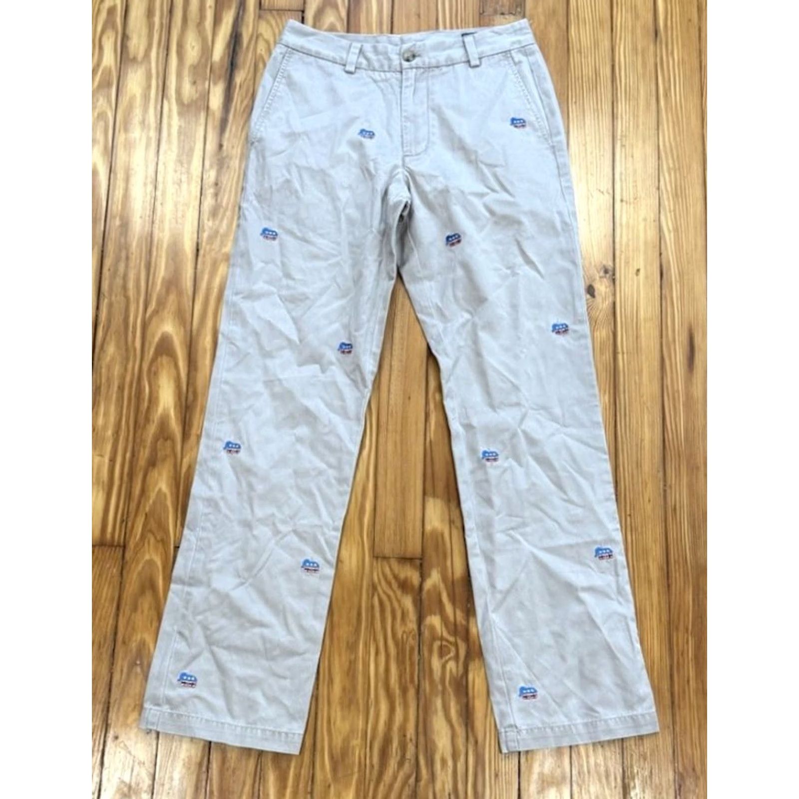 Vineyard Vines Vineyard Vines Pant Chino Pants Beige 28x32 Slim Flat Front Embroidered Logo Men Regular Causal/Travel/Workwear Size US 28 / EU 44 - 2 Thumbnail
