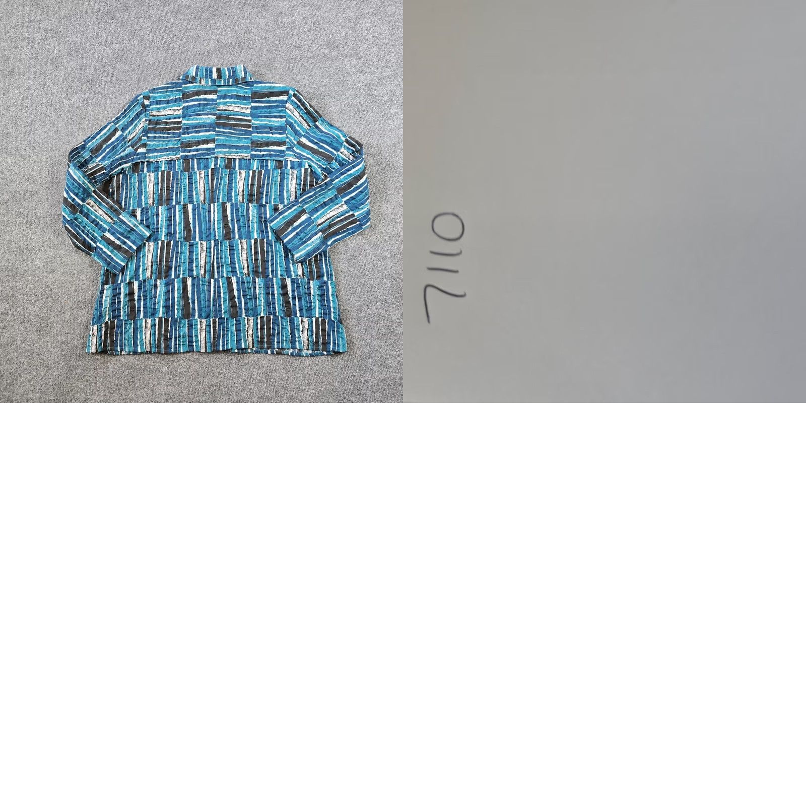 Habitat Habitat Top Womens Small Blue Abstract Patchwork Long Sleeve Button Career Shirt Size S / US 4 / IT 40 - 8 Thumbnail