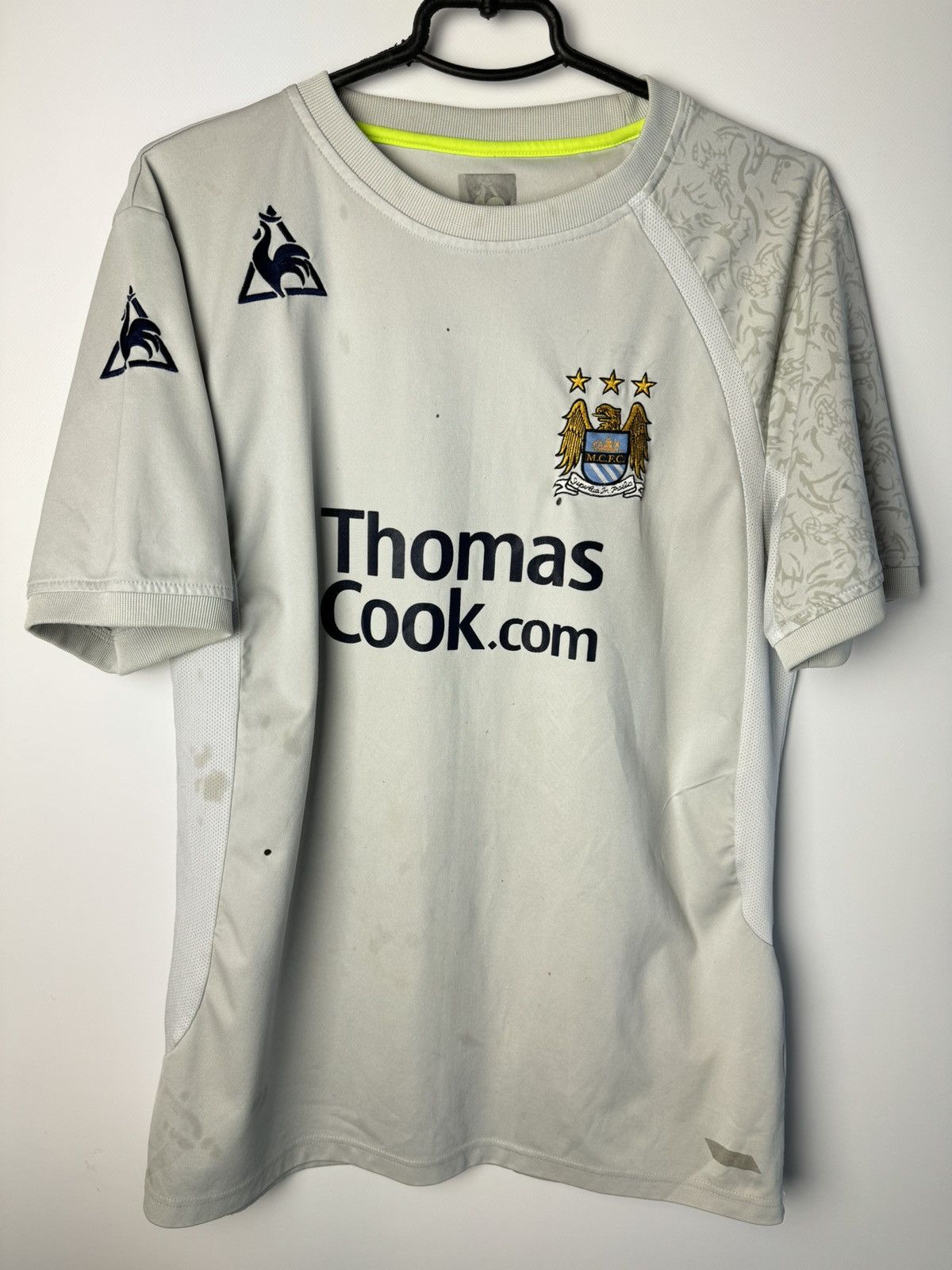 Le Coq Sportif Manchester City 2007 2008 Training Football Shirt Jersey Size US L / EU 52-54 / 3 - 1 Thumbnail